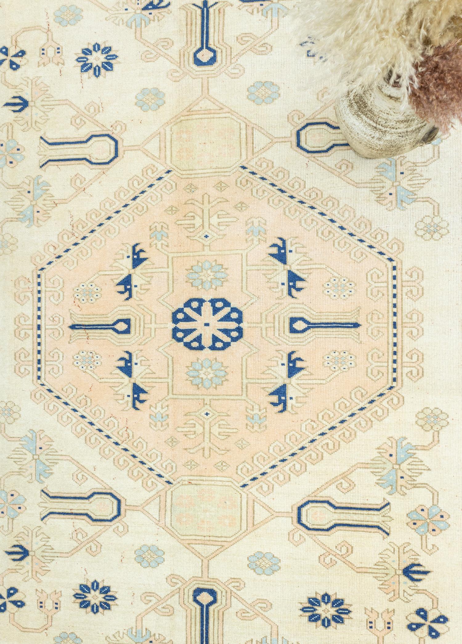 Soho Antiq-Afya Etnik Desenli El Dokuma Yün Halı 198x292 Cm-Halı-3-Milagron.com