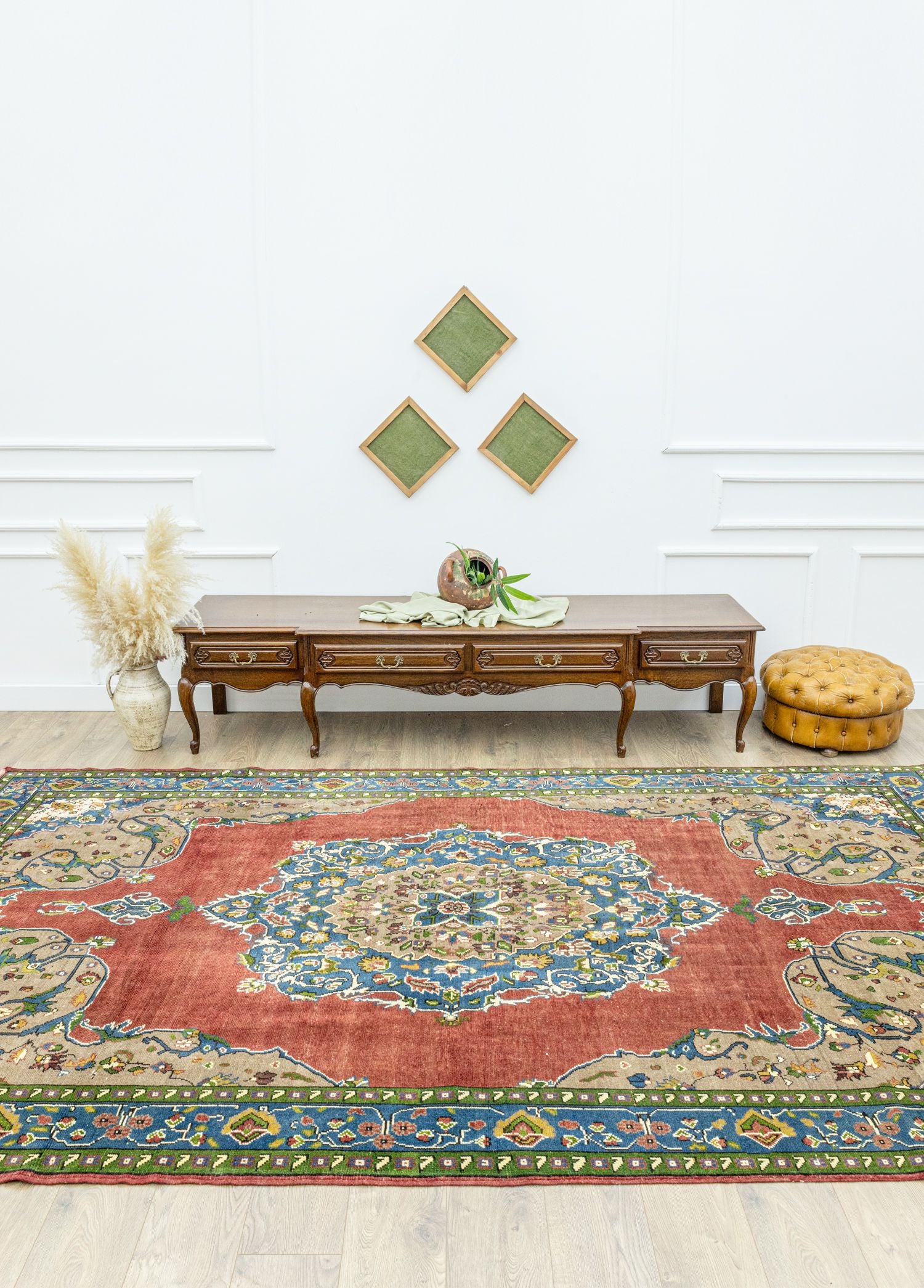 Soho Antiq-Afya Floral Desenli El Dokuma Halı 206x357 Cm-Halı-2-Milagron.com