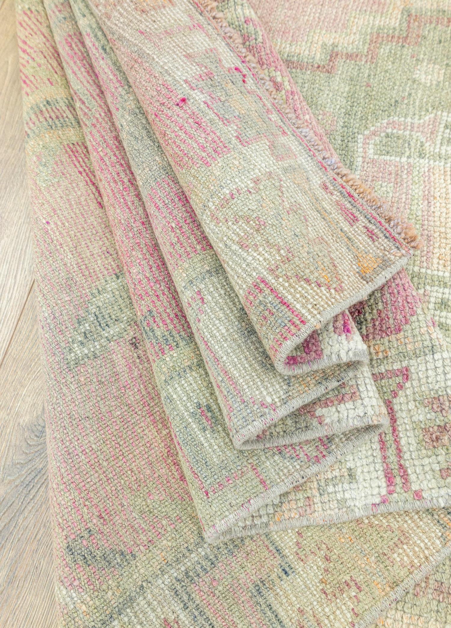 Soho Antiq-Airat Pastel Renkli El Dokuma Herki Yolluk 116x414 Cm-Halı-6-Milagron.com