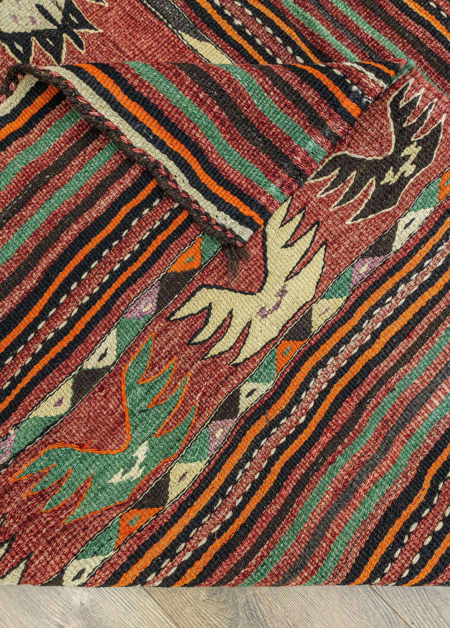 Soho Antiq-Alaz Etnik Desenli El Dokuma Kilim 145x236 Cm-Kilim-5-Milagron.com