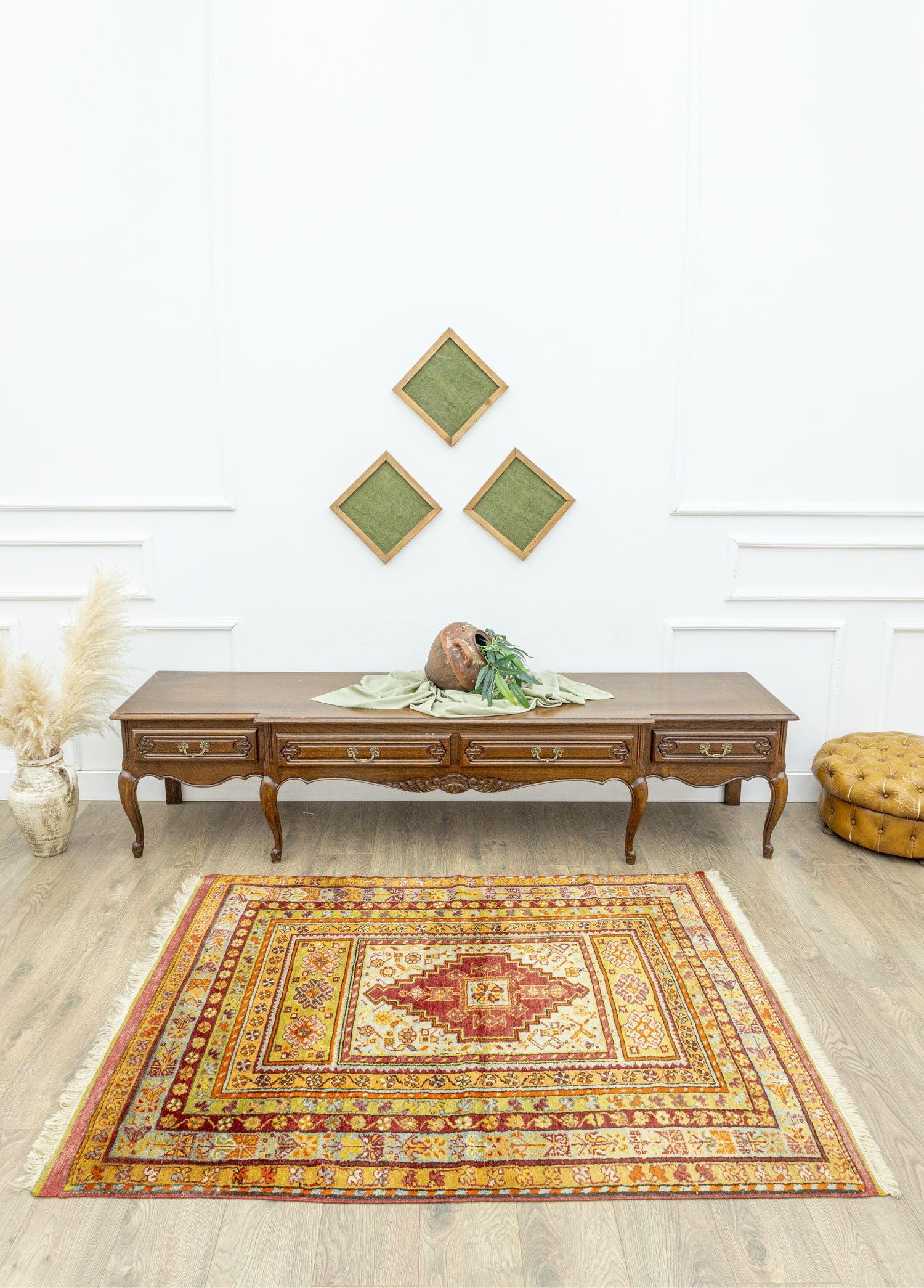 Soho Antiq-Alaz Geometrik Desenli Dazkırı Halı 131x165 Cm-Halı-2-Milagron.com