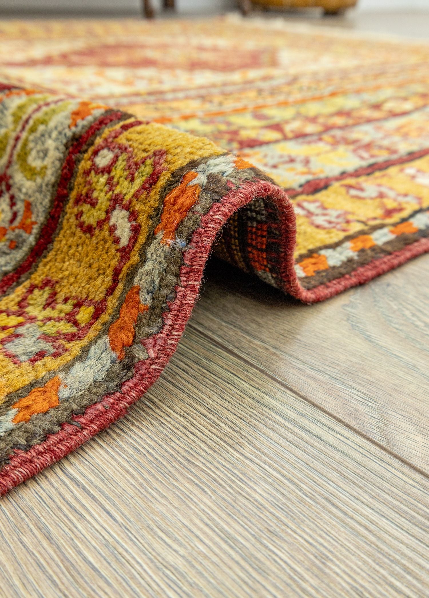 Soho Antiq-Alaz Geometrik Desenli Dazkırı Halı 131x165 Cm-Halı-5-Milagron.com