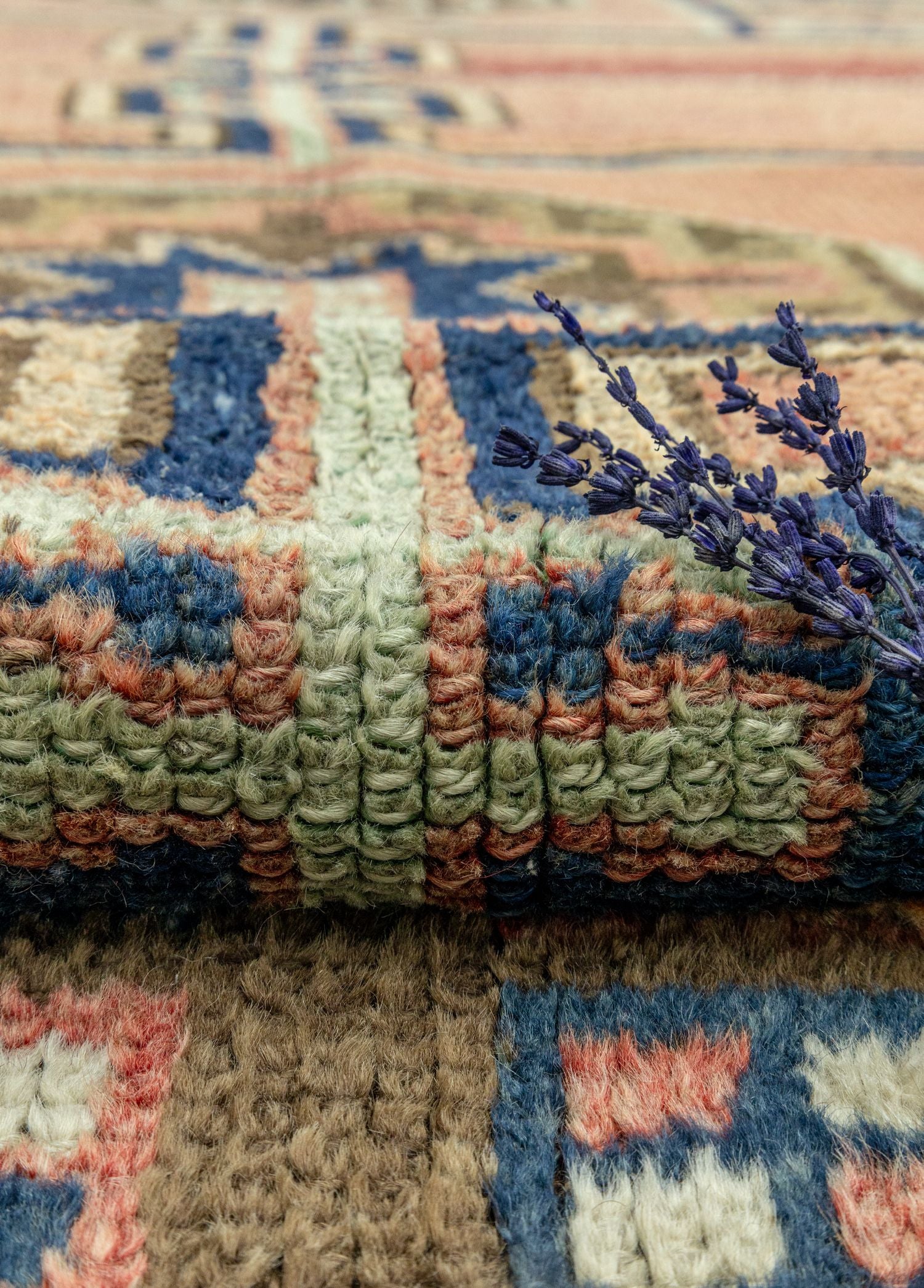 Soho Antiq-Alcea İlkel Desenli Herki Halı Yolluk 150x347 Cm-Halı-4-Milagron.com