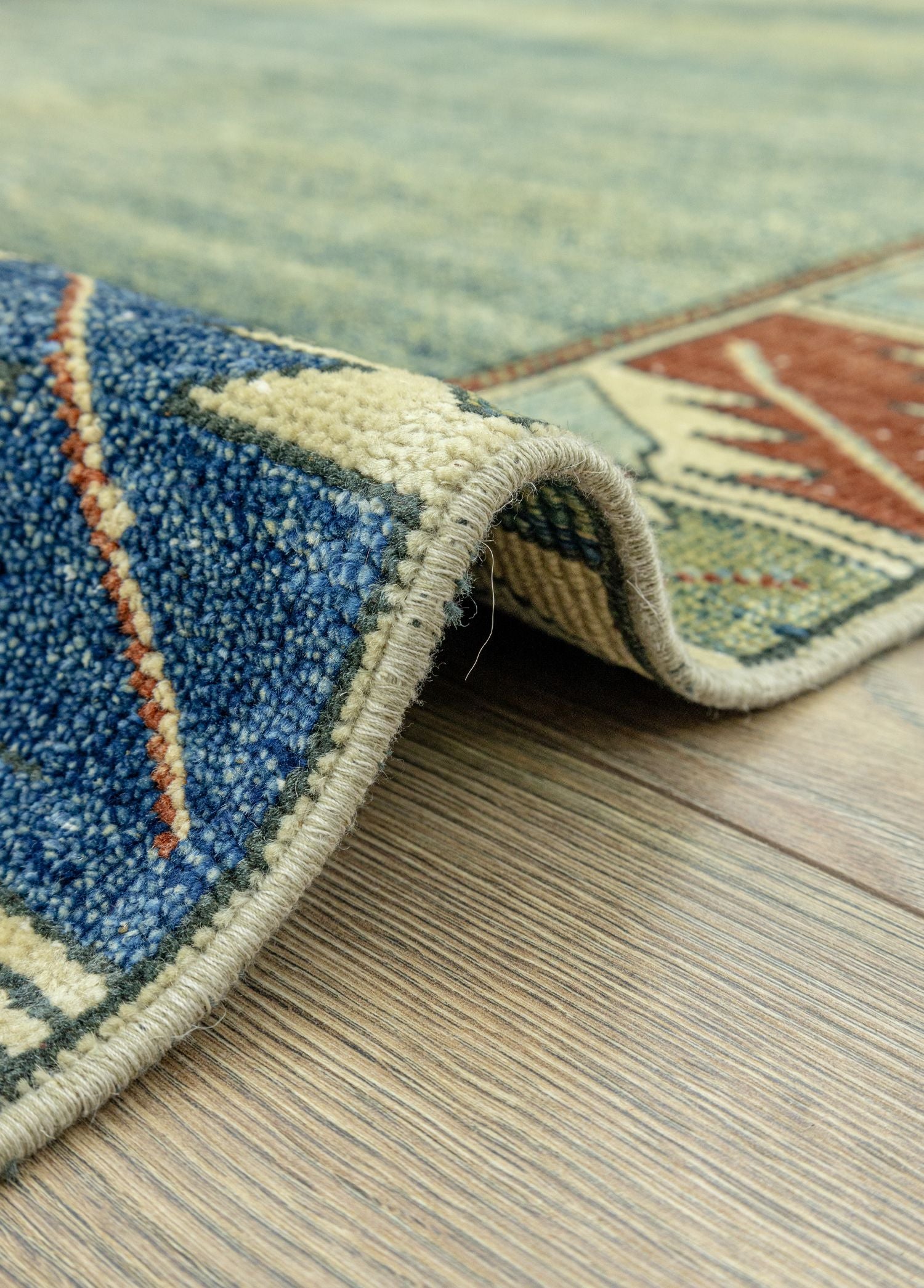 Soho Antiq-Allium El Dokuma Yeşil Azeri Halı 124x187 Cm-Halı-5-Milagron.com