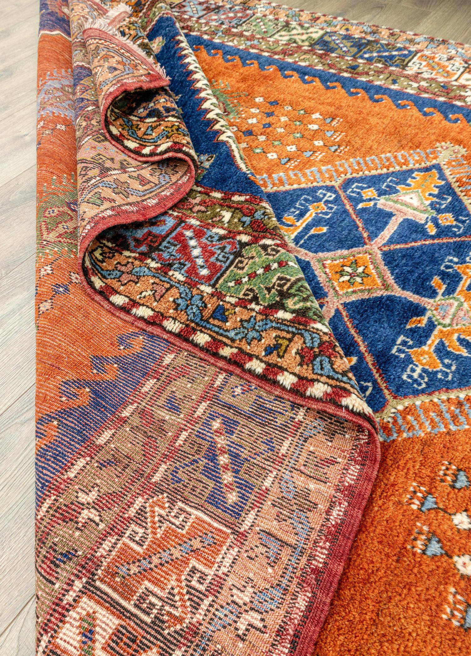 Soho Antiq-Almada El Dokuma Turuncu Dazkırı Halı 165x312 Cm-Halı-6-Milagron.com