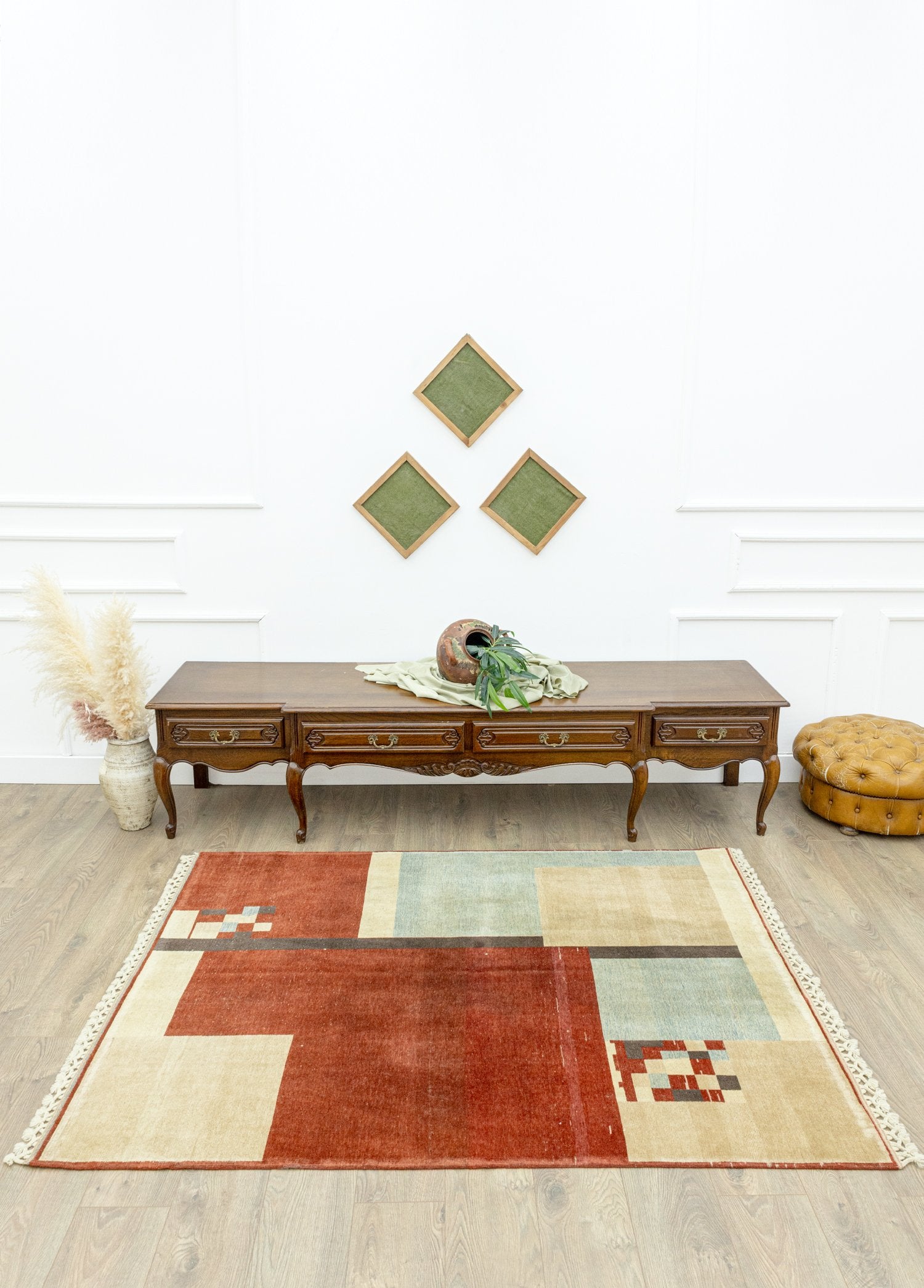 Soho Antiq-Alvand Soyut Tasarımlı El Dokuma Halı 146x188 Cm-Halı-2-Milagron.com