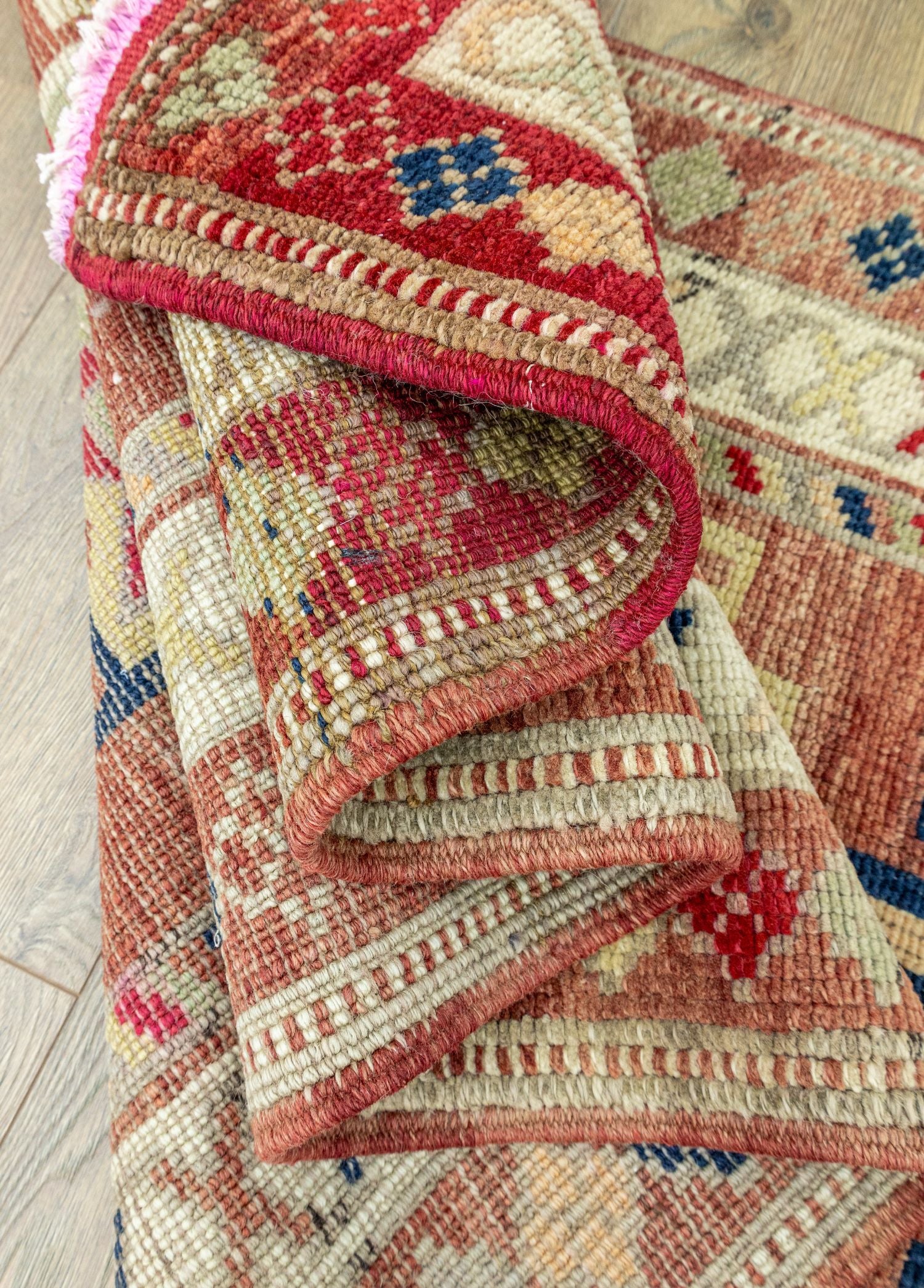 Soho Antiq-Aref Renkli El Dokuma Herki Yolluk 82x361 Cm-Halı-6-Milagron.com