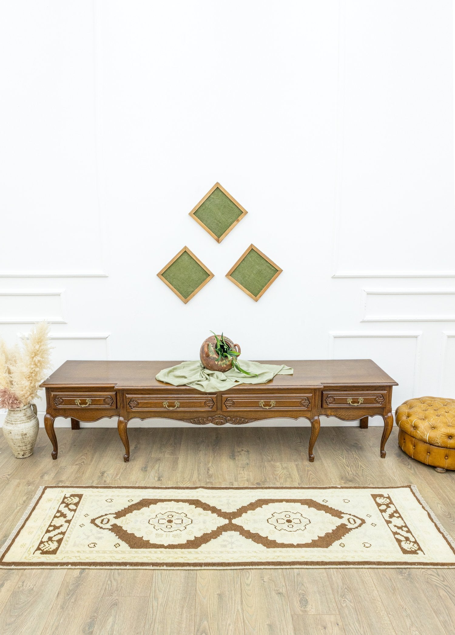 Soho Antiq-Arel İlkel Tasarımlı Yün Yolluk 64x211 Cm-Halı-2-Milagron.com