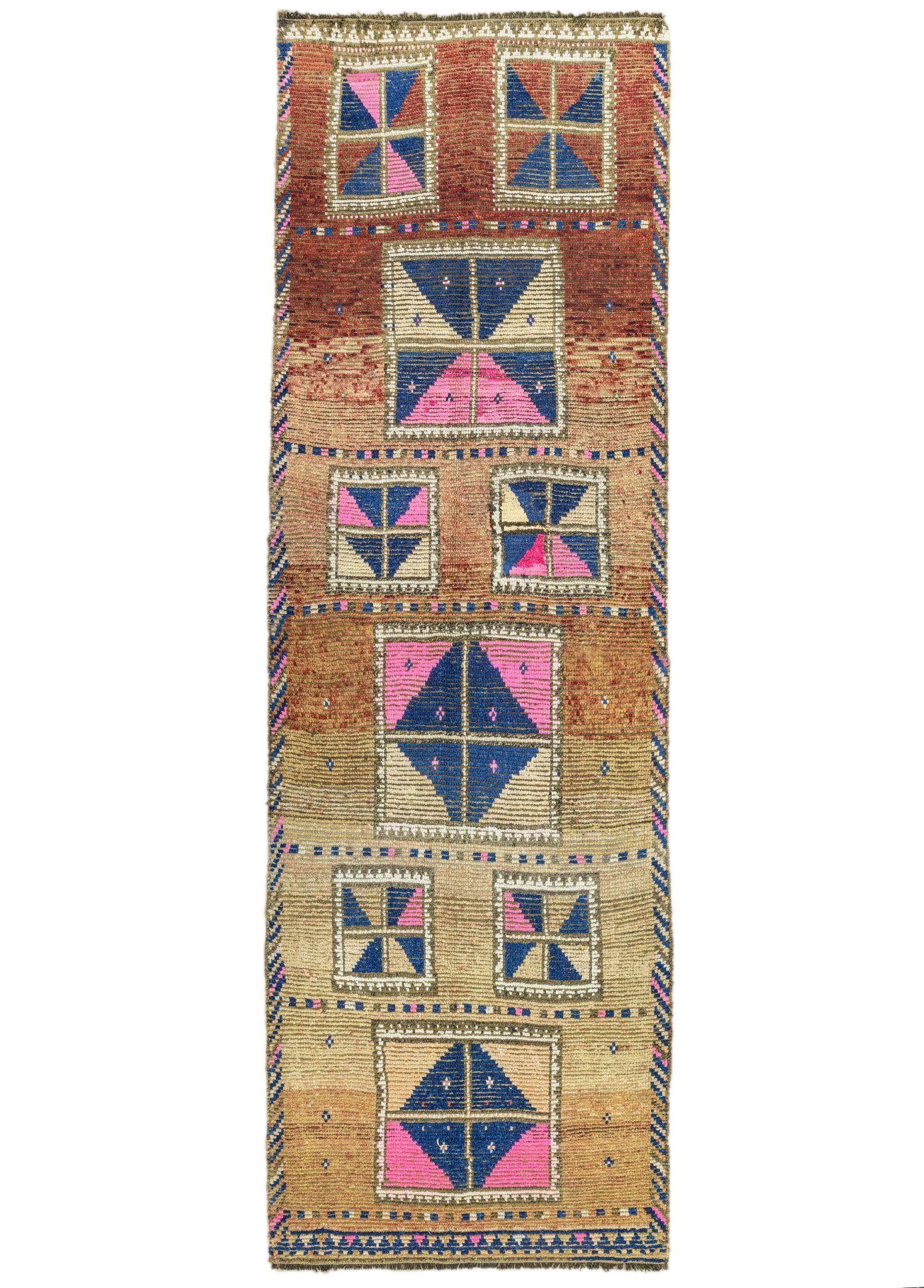 Soho Antiq-Arya Renkli El Dokuma Herki Yolluk 128x391 Cm-Halı-1-Milagron.com