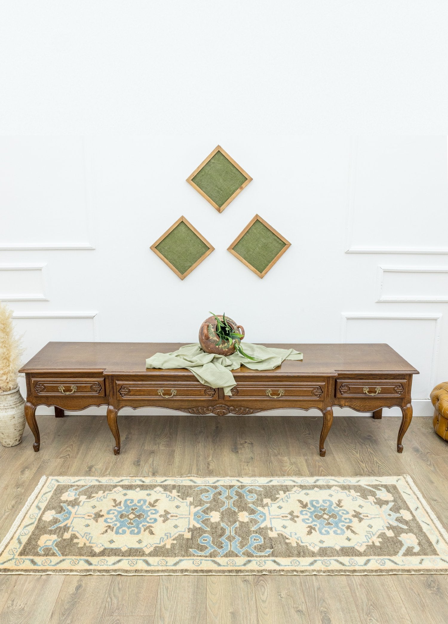 Soho Antiq-Asifa Floral El Dokuma Uşak Yolluk 70x197 Cm-Halı-2-Milagron.com