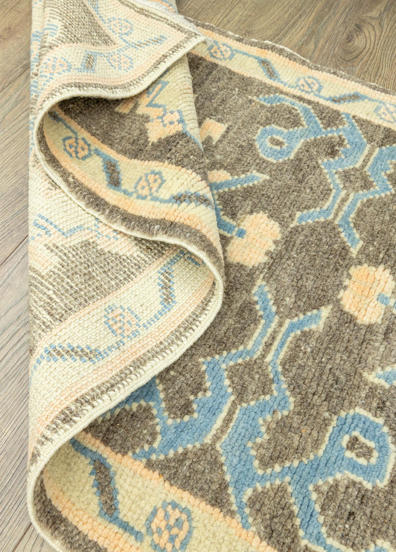 Soho Antiq-Asifa Floral El Dokuma Uşak Yolluk 70x197 Cm-Halı-6-Milagron.com