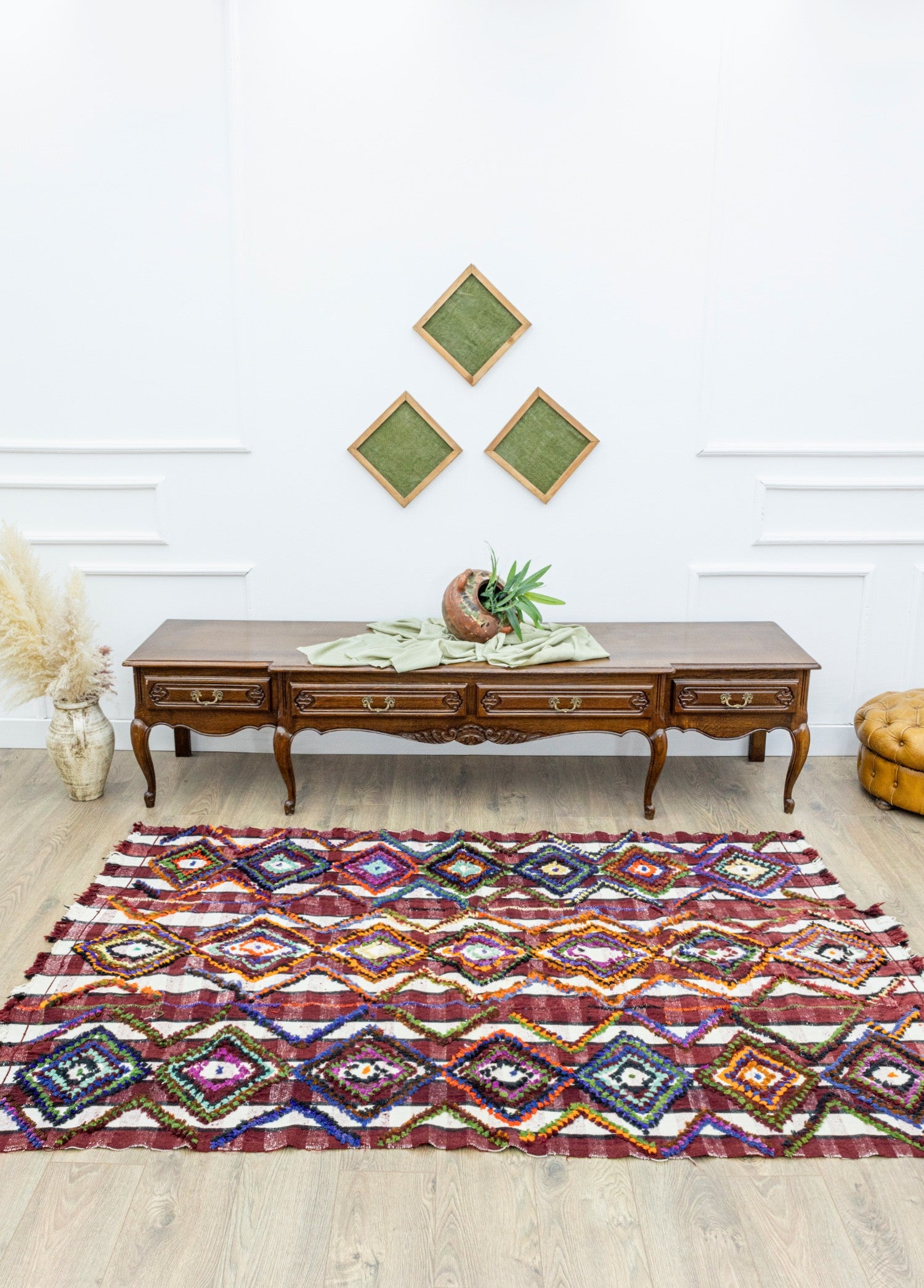 Soho Antiq-Aspar Tülü Kabartmalı El Dokuma Kilim 140x223 Cm-Halı-2-Milagron.com