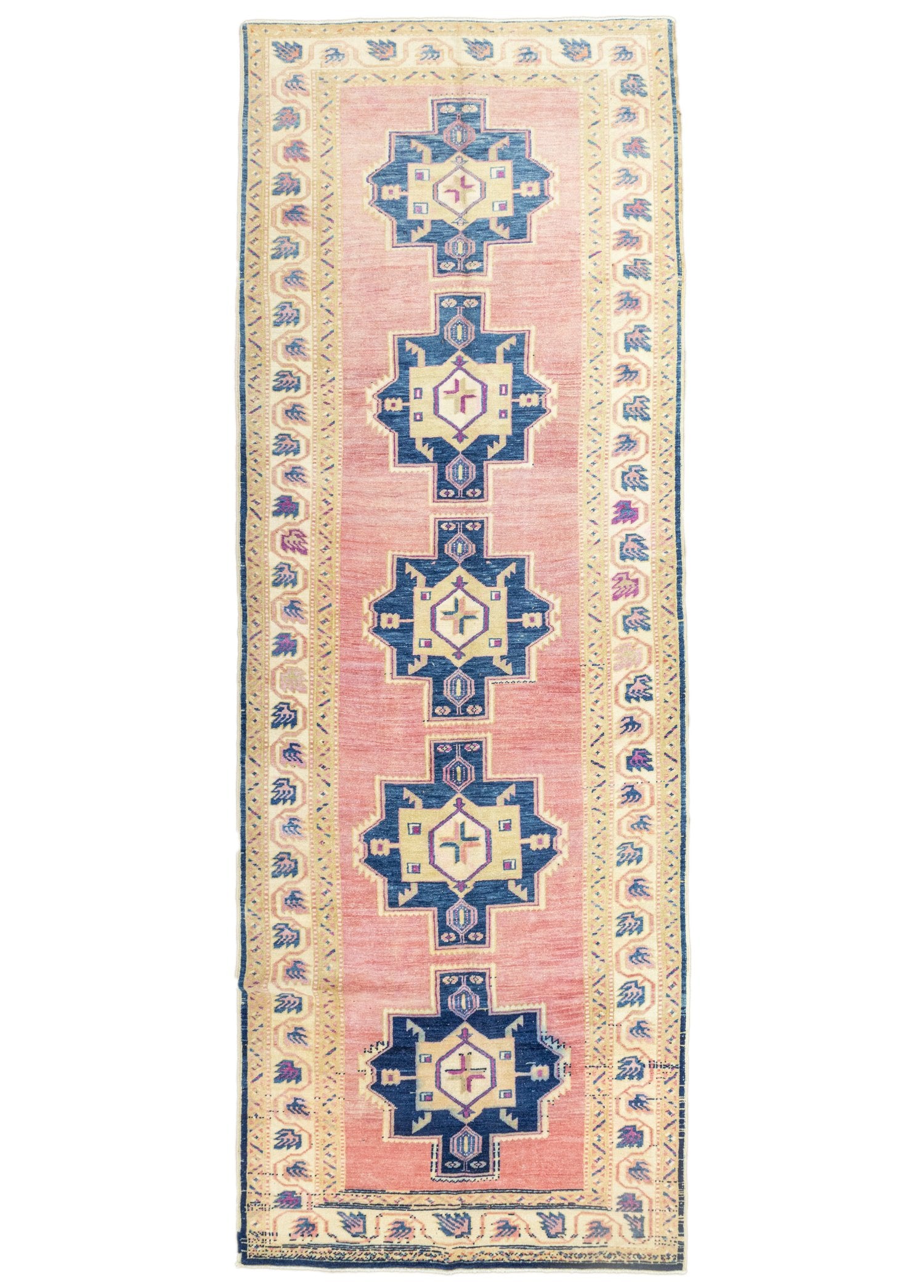 Soho Antiq-Avşar Rustik Desenli El Dokuma Halı 132x381 Cm-Halı-1-Milagron.com