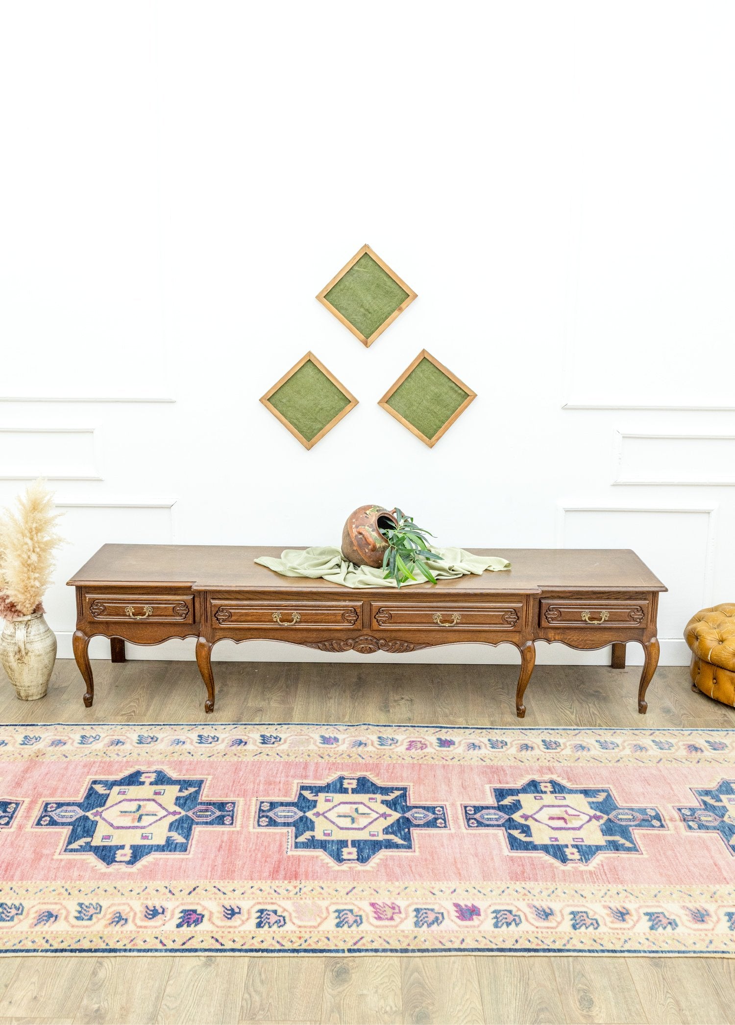 Soho Antiq-Avşar Rustik Desenli El Dokuma Halı 132x381 Cm-Halı-2-Milagron.com