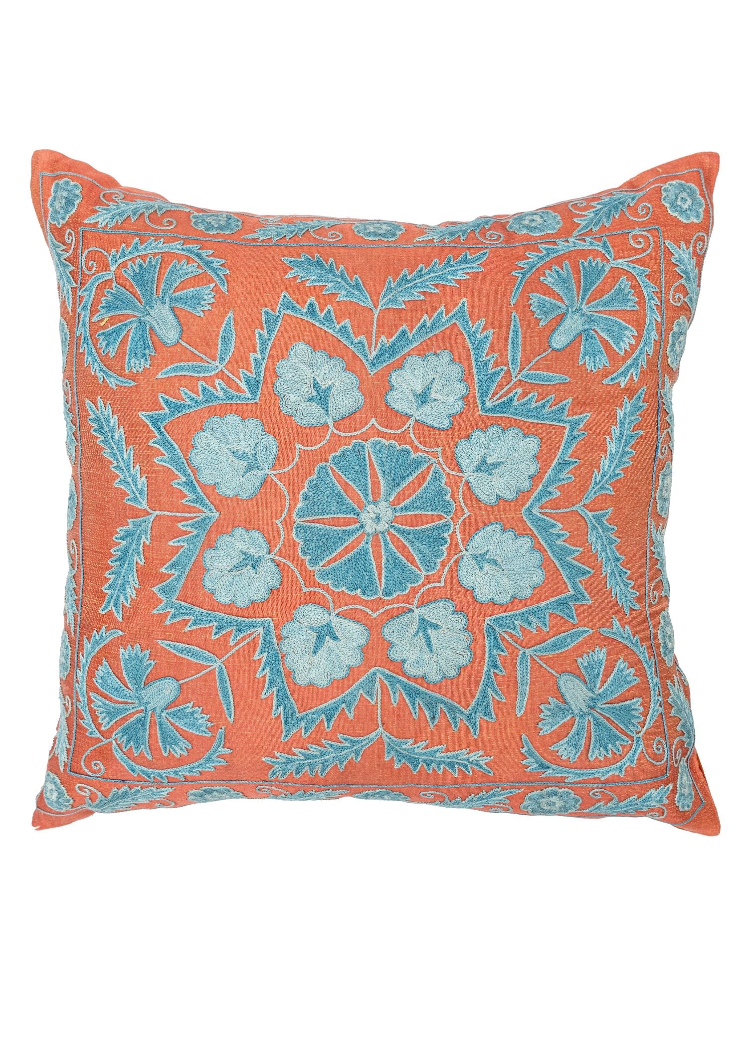 Soho Antiq-Bangu Dekoratif İpek Suzani Kırlent 50x50 Cm-Yastık-1-Milagron.com