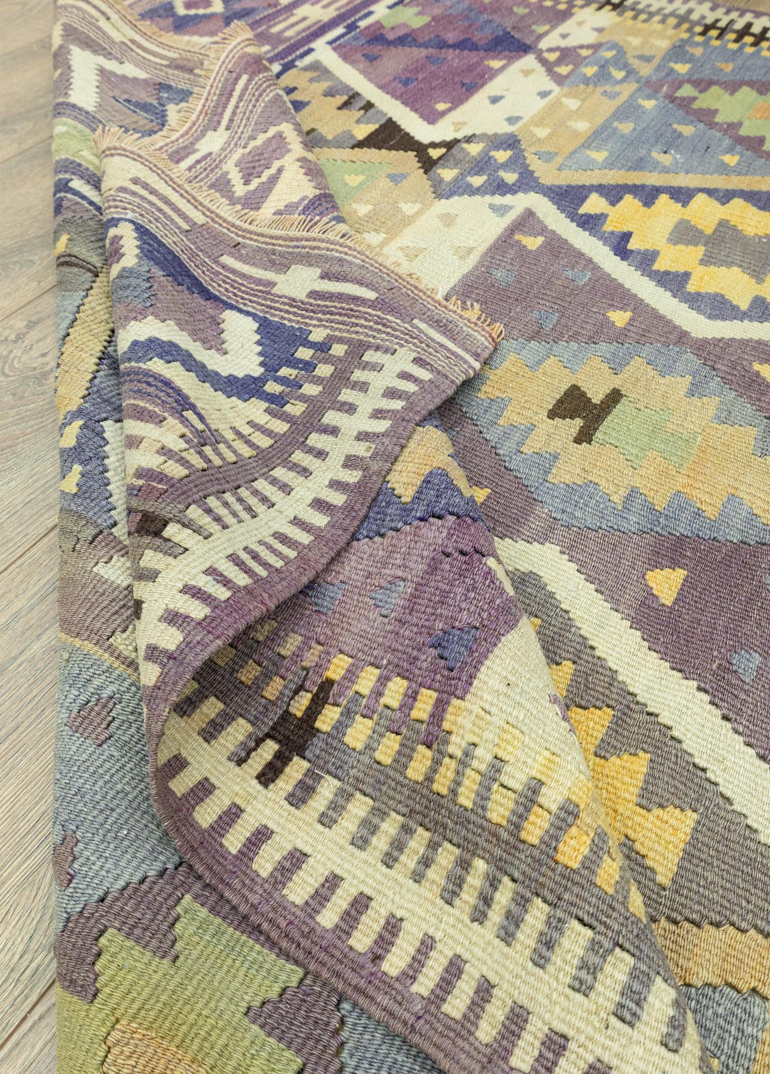 Soho Antiq-Barak Pastel Renkli Yün Kilim 156x257 Cm-Kilim-6-Milagron.com