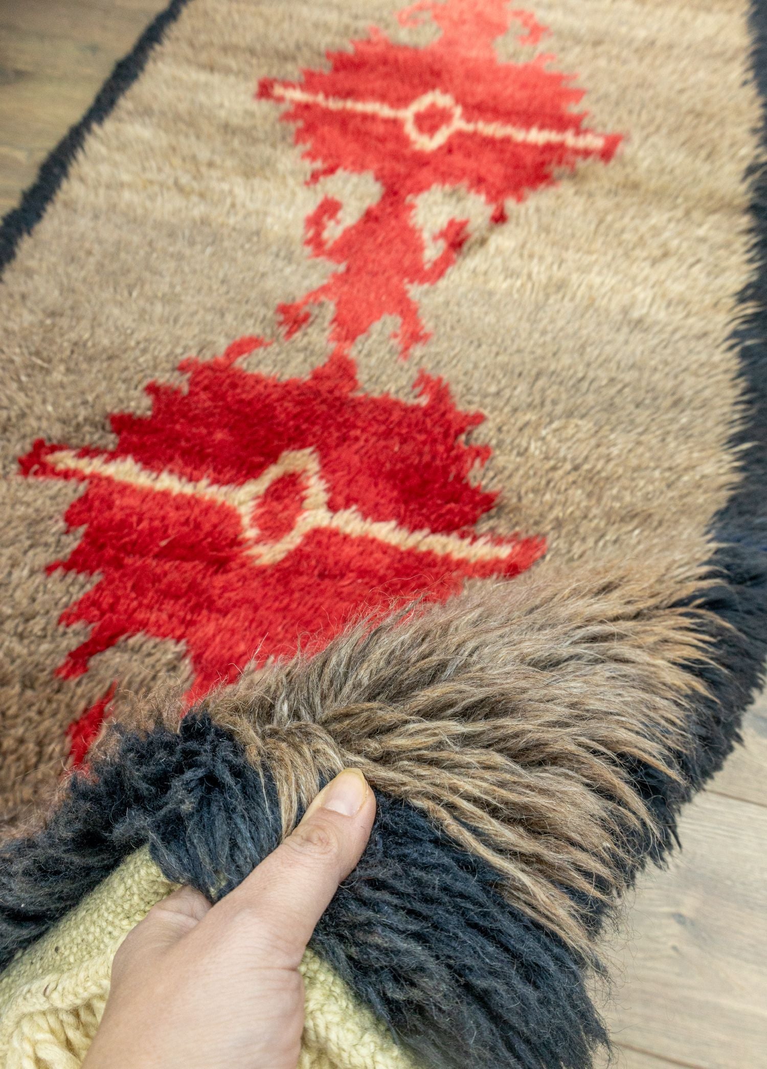 Soho Antiq-Batllo İlkel Tasarımlı Tülü Yolluk 88 x 227 Cm-Halı-4-Milagron.com