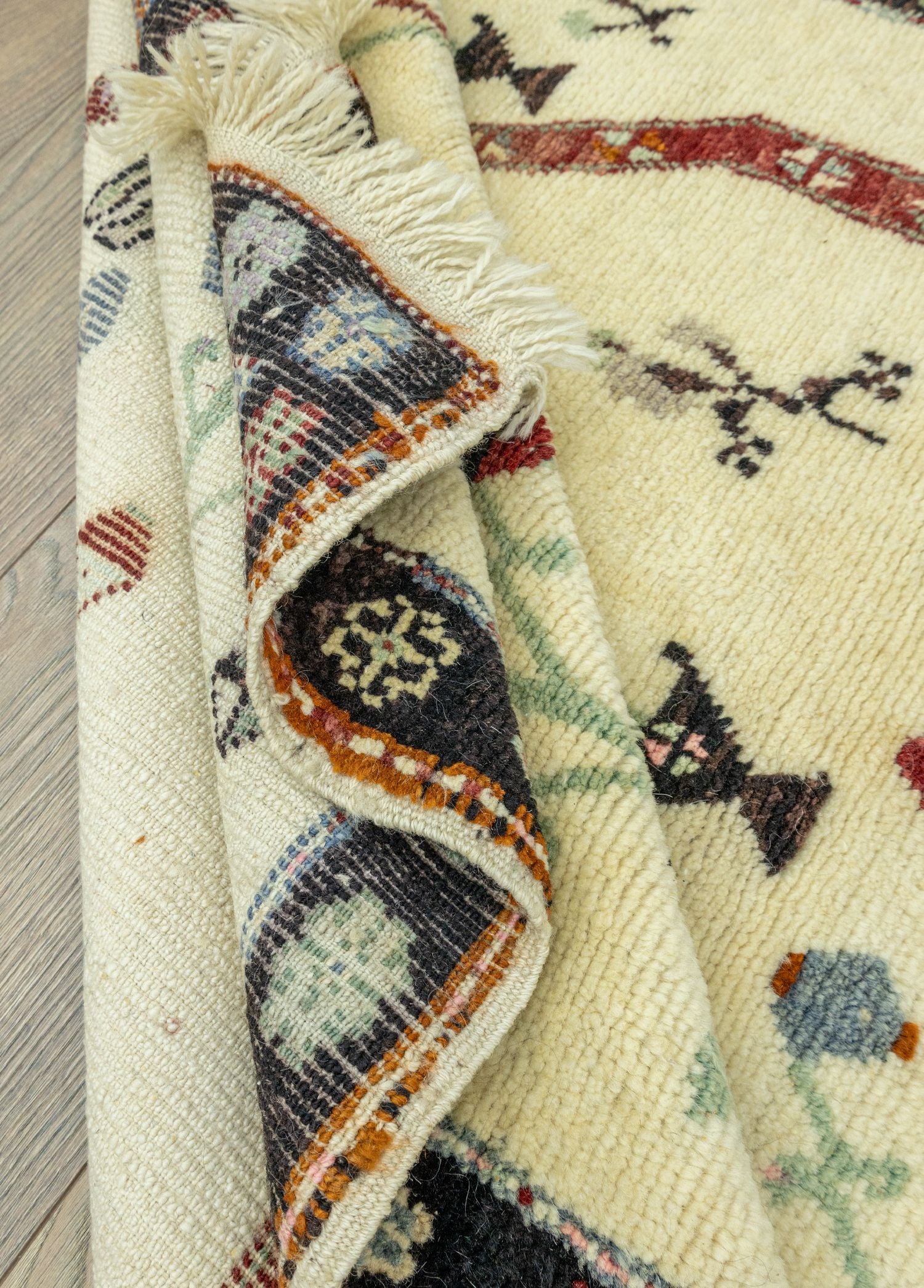 Soho Antiq-Bayça Floral Desenli El Dokuma Halı 104x150 Cm-Halı-7-Milagron.com