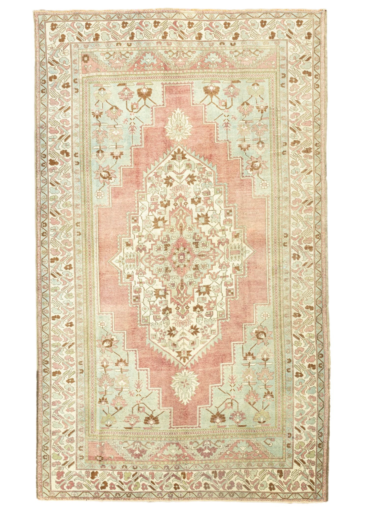 Soho Antiq-Begonya Pastel Renkli Vintage Halı 231 x 385 Cm-Halı-1-Milagron.com