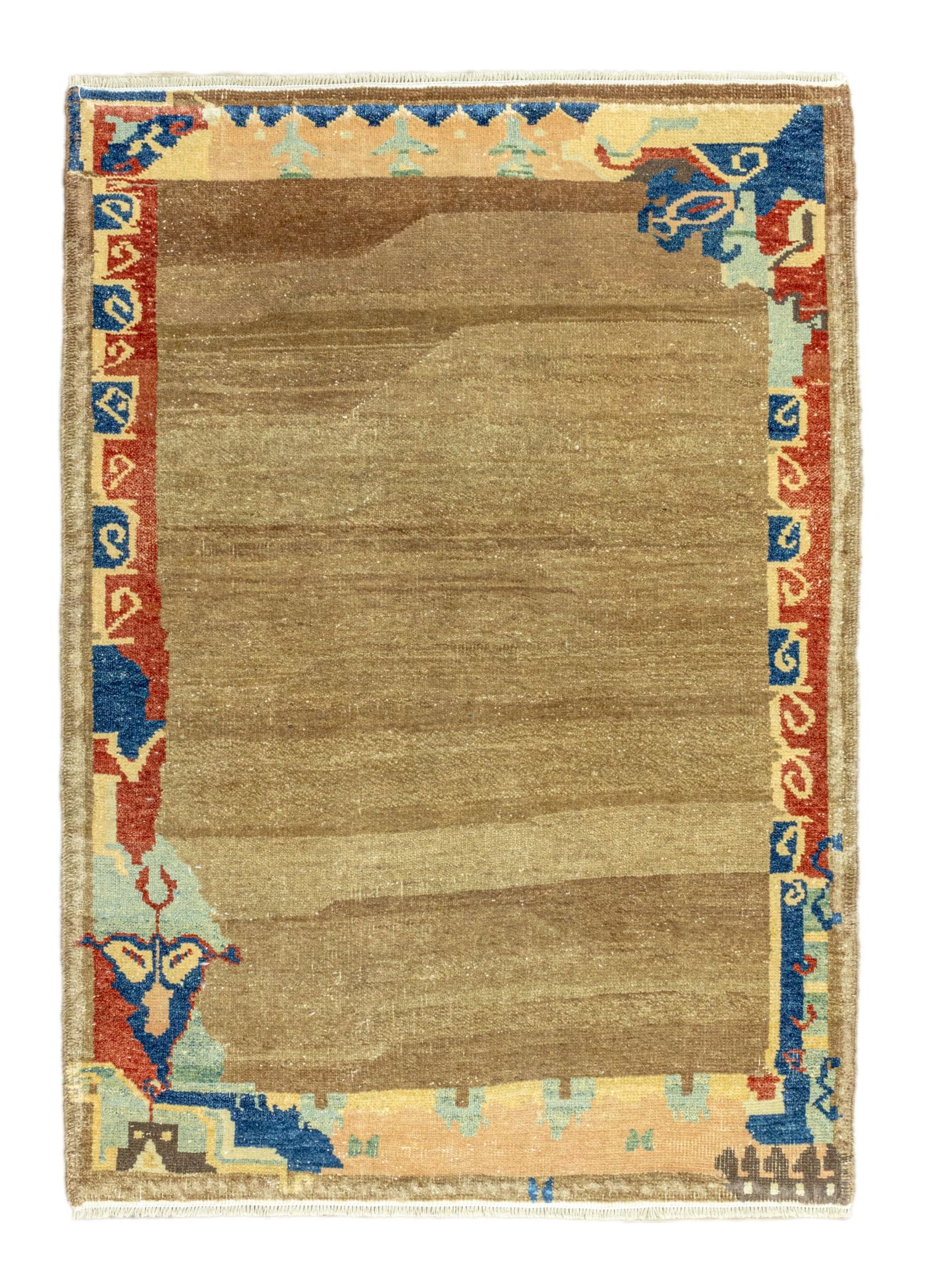 Soho Antiq-Benet El Dokuma Kahverengi Yün Halı 93x133 Cm-Halı-1-Milagron.com