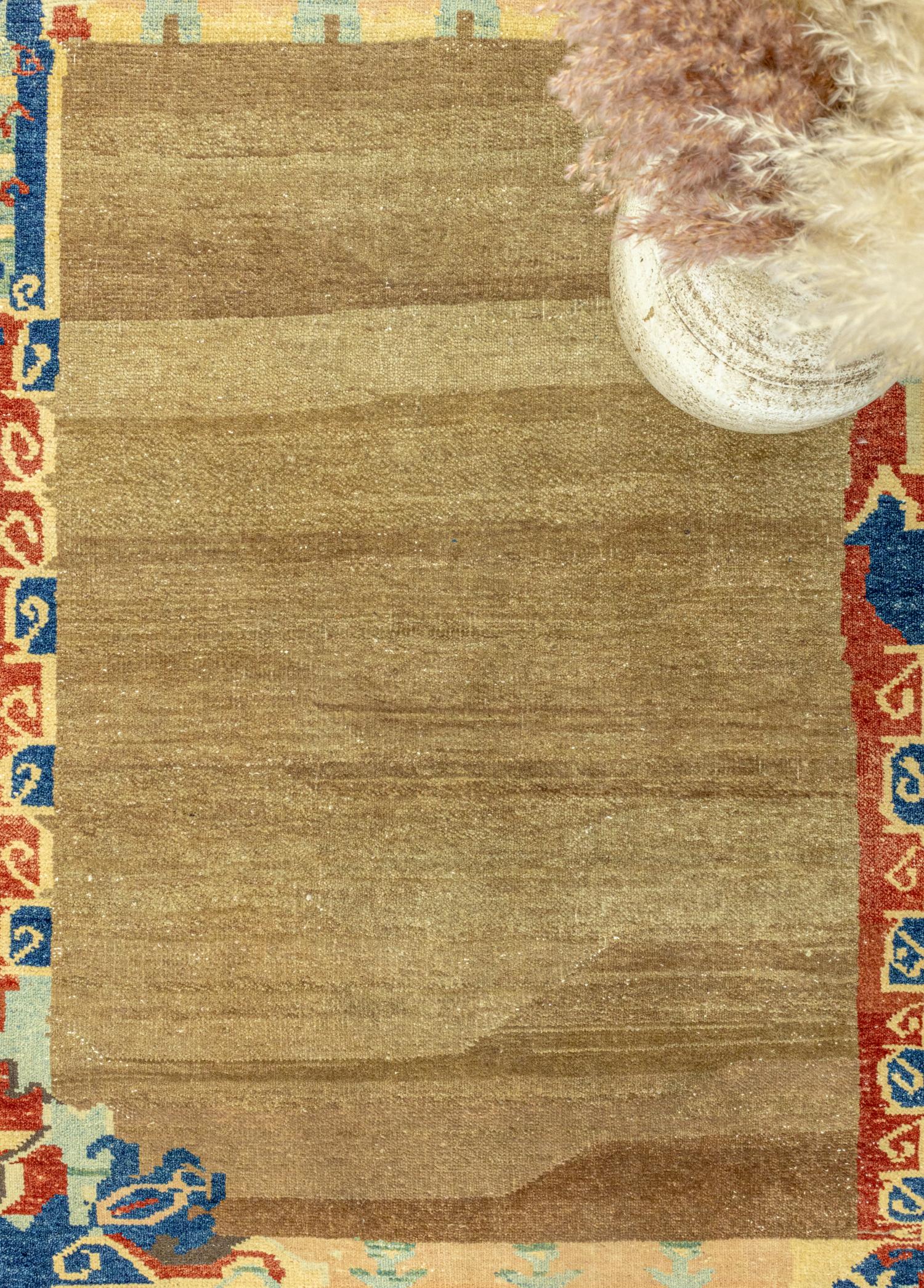 Soho Antiq-Benet El Dokuma Kahverengi Yün Halı 93x133 Cm-Halı-3-Milagron.com