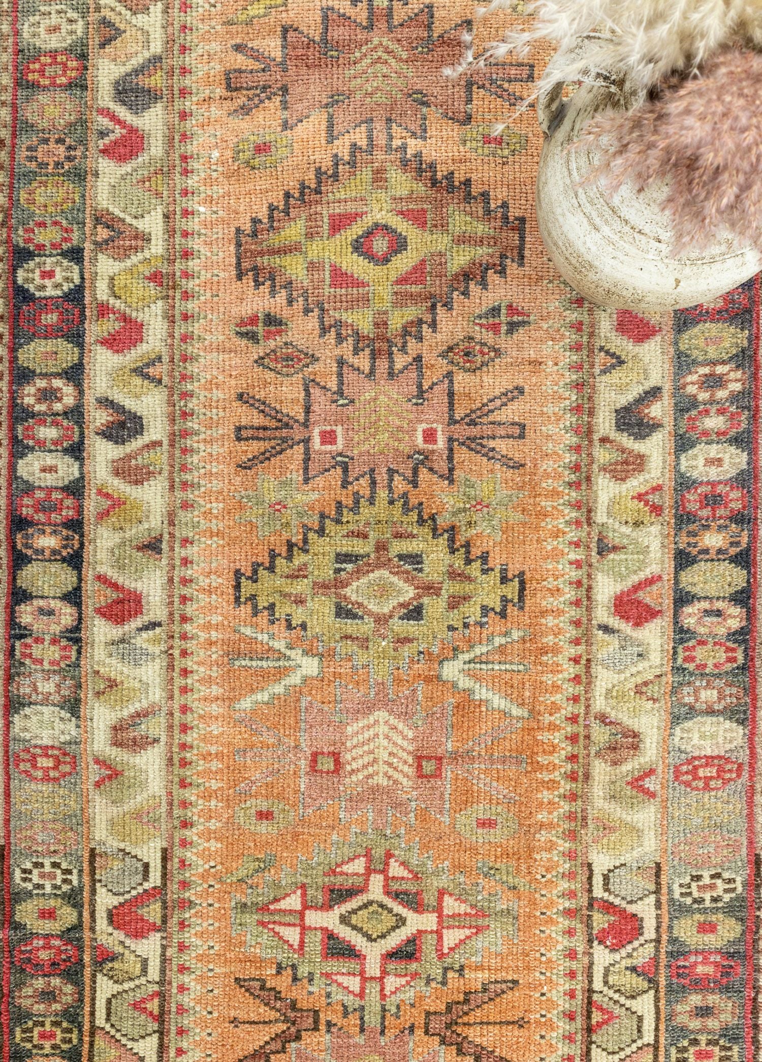 Soho Antiq-Bertil Bohem El Dokuma Herki Yolluk 92x393 Cm-Halı-3-Milagron.com