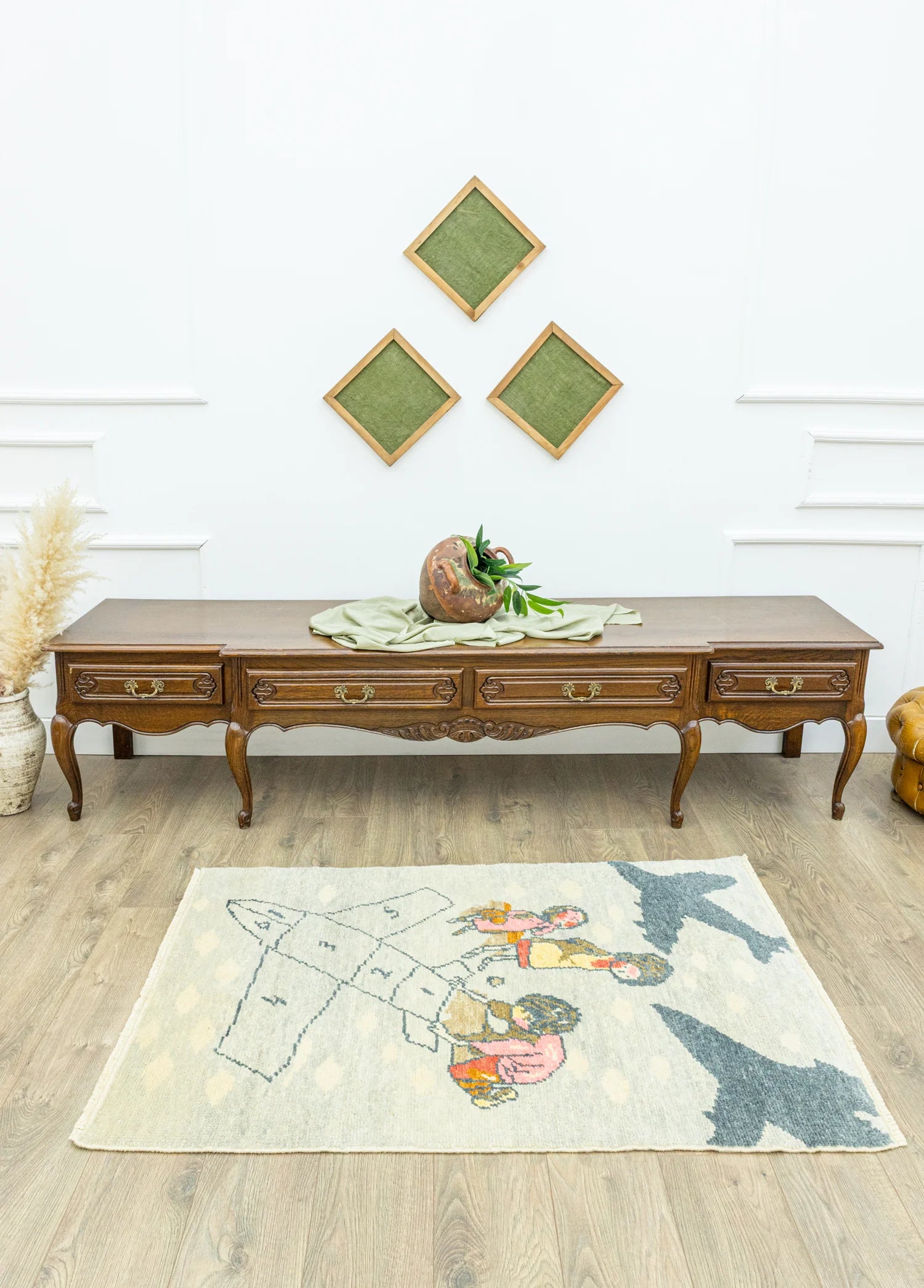 Soho Antiq-Bora Figürlü El Dokuma Uşak Halı 97x140 Cm-2-Milagron.com