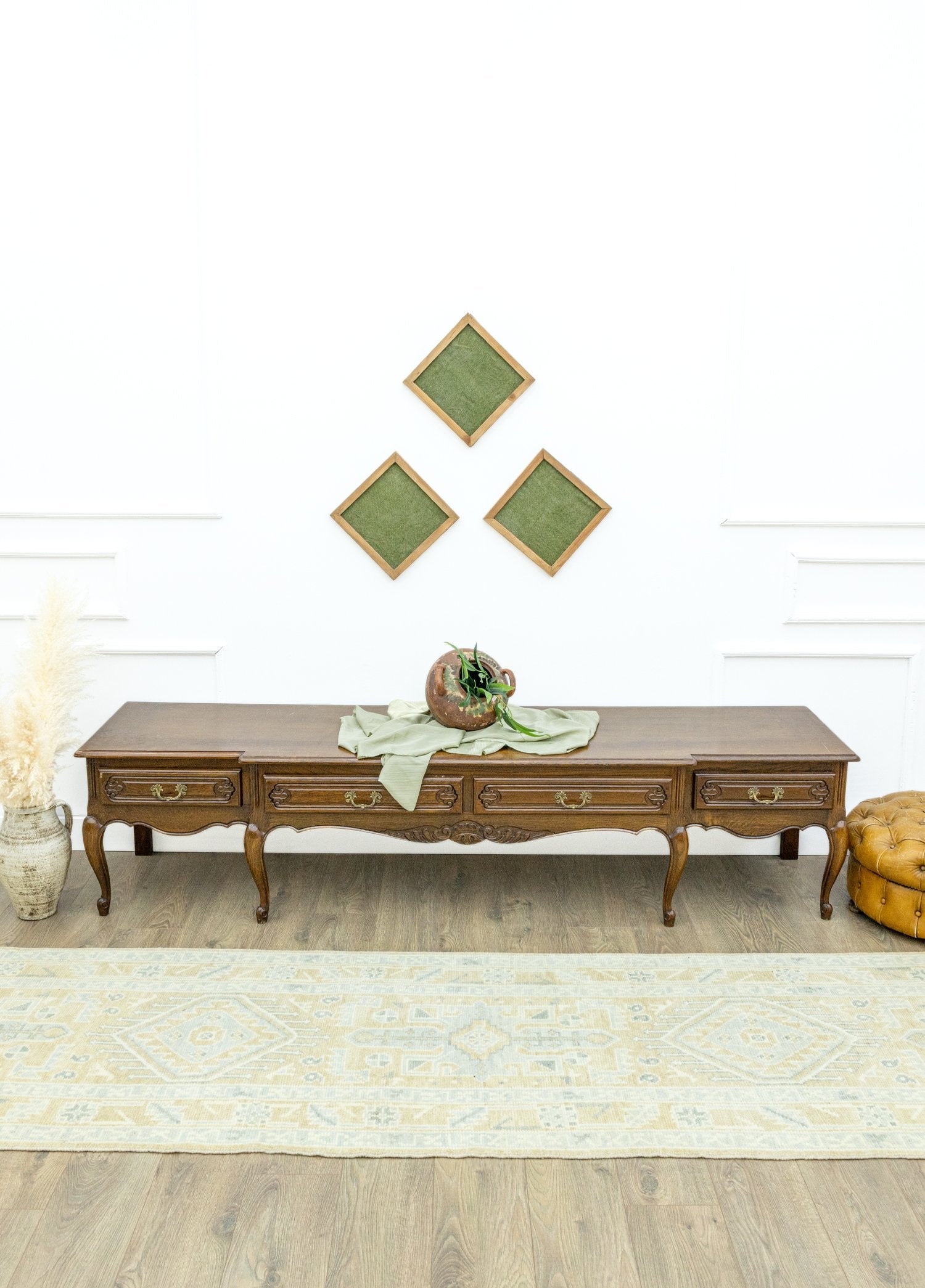 Soho Antiq-Boraz İlkel Desenli Pastel Yolluk 89x404 Cm-Halı-2-Milagron.com