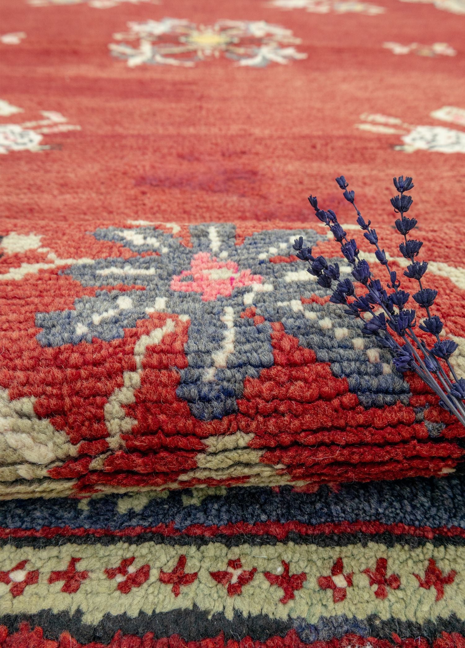 Soho Antiq-Bordeaux çiçekli El Dokuma Yün Halı 198x296 Cm-Halı-4-Milagron.com