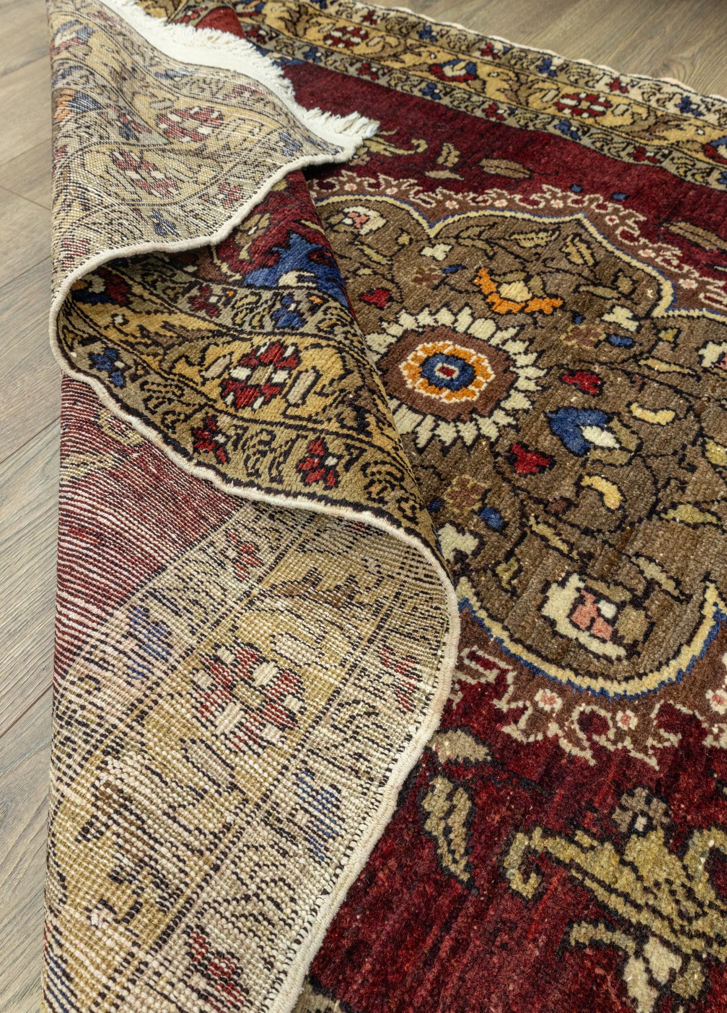 Soho Antiq-Brun Floral Desenli El Dokuma Halı 133x242 Cm-Halı-6-Milagron.com