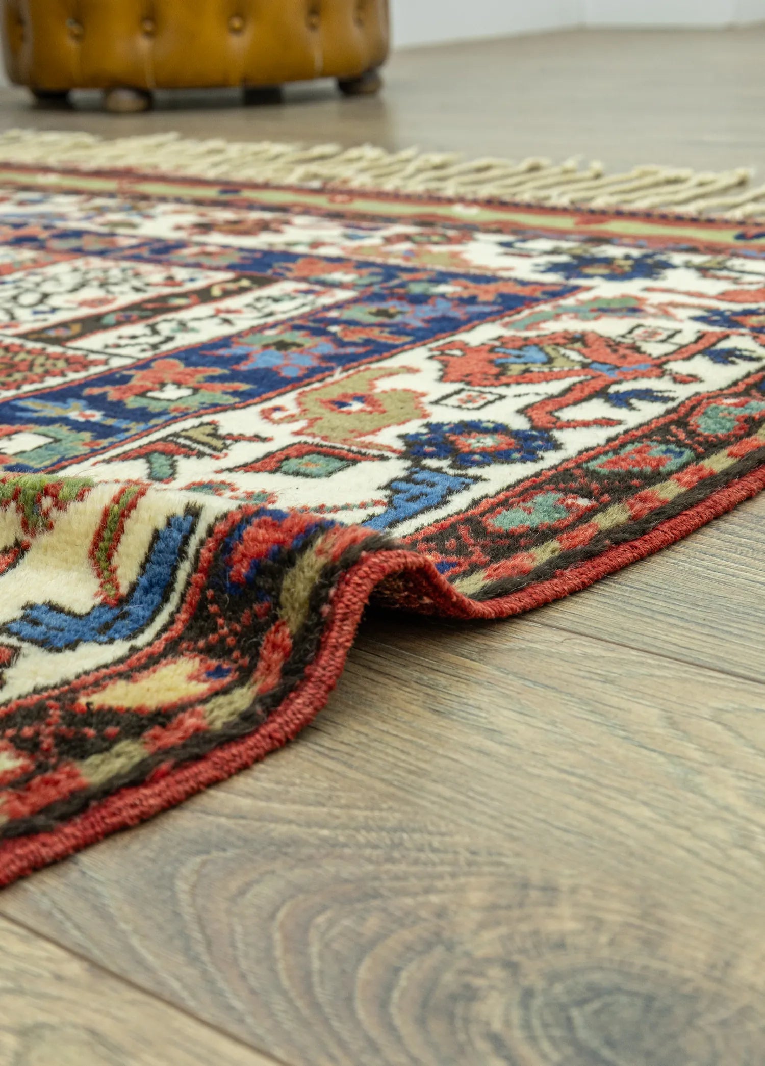 Soho Antiq-Bukan El Dokuma Dazkırı Halısı 128x147 Cm-5-Milagron.com