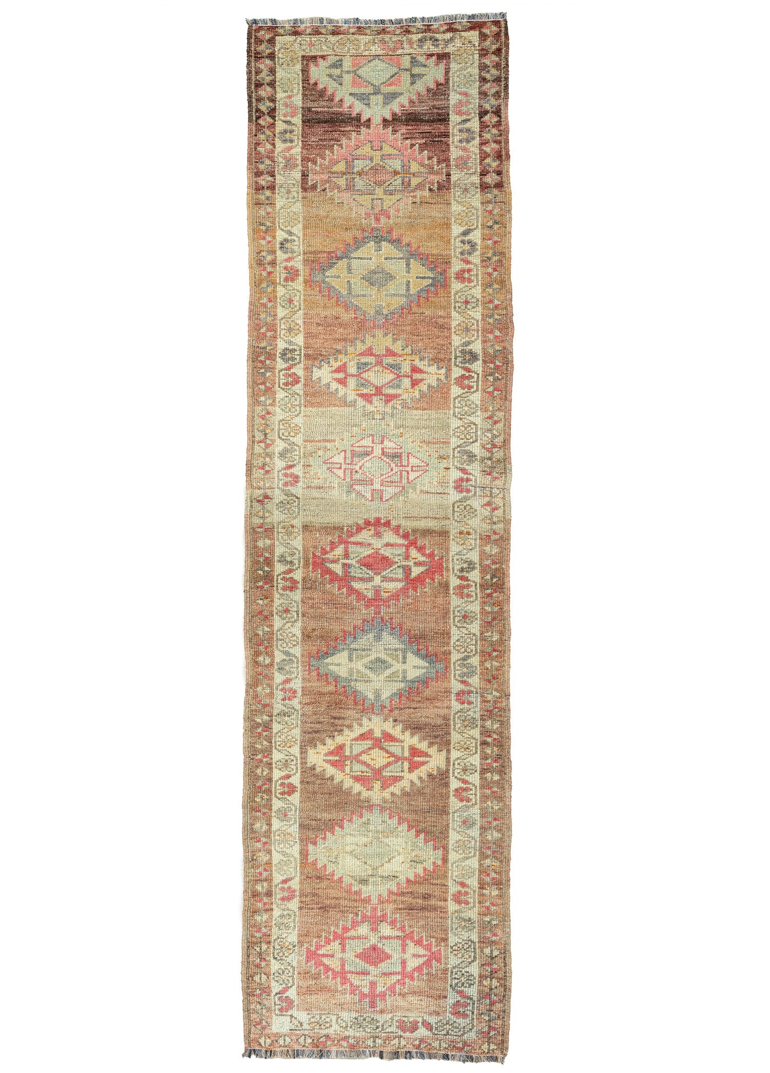 Soho Antiq-Cenker Rustik Desenli El Dokuma Herki Yolluk 85x388 Cm-Halı-1-Milagron.com