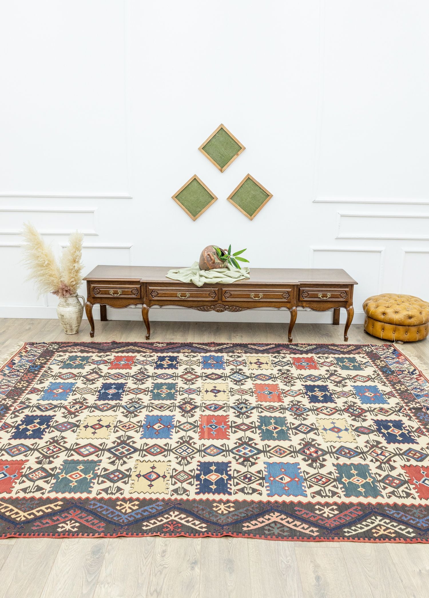 Soho Antiq-Cliff Etnik Tasarımlı Yün Kilim 234x303 Cm-Halı-2-Milagron.com