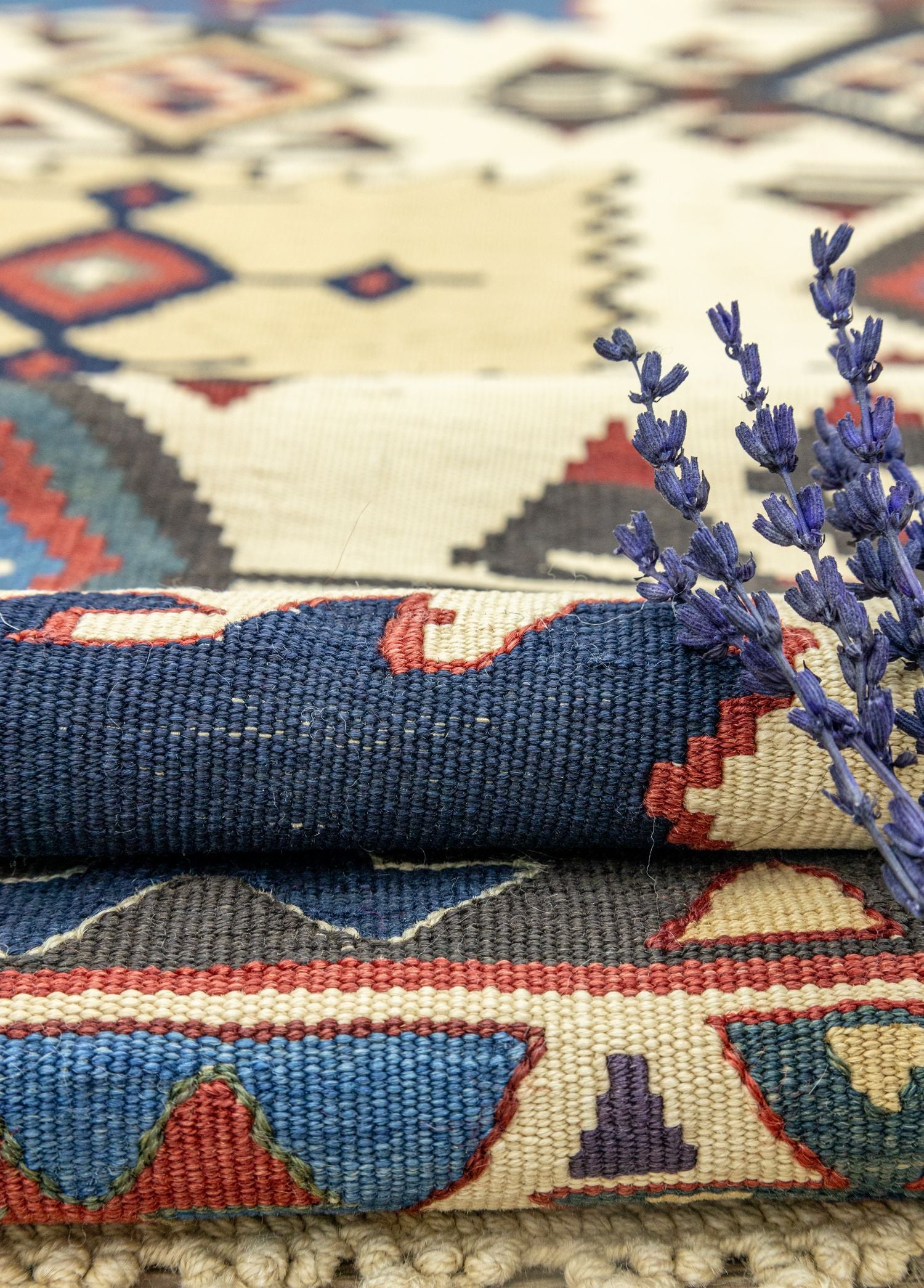 Soho Antiq-Cliff Etnik Tasarımlı Yün Kilim 234x303 Cm-Halı-4-Milagron.com