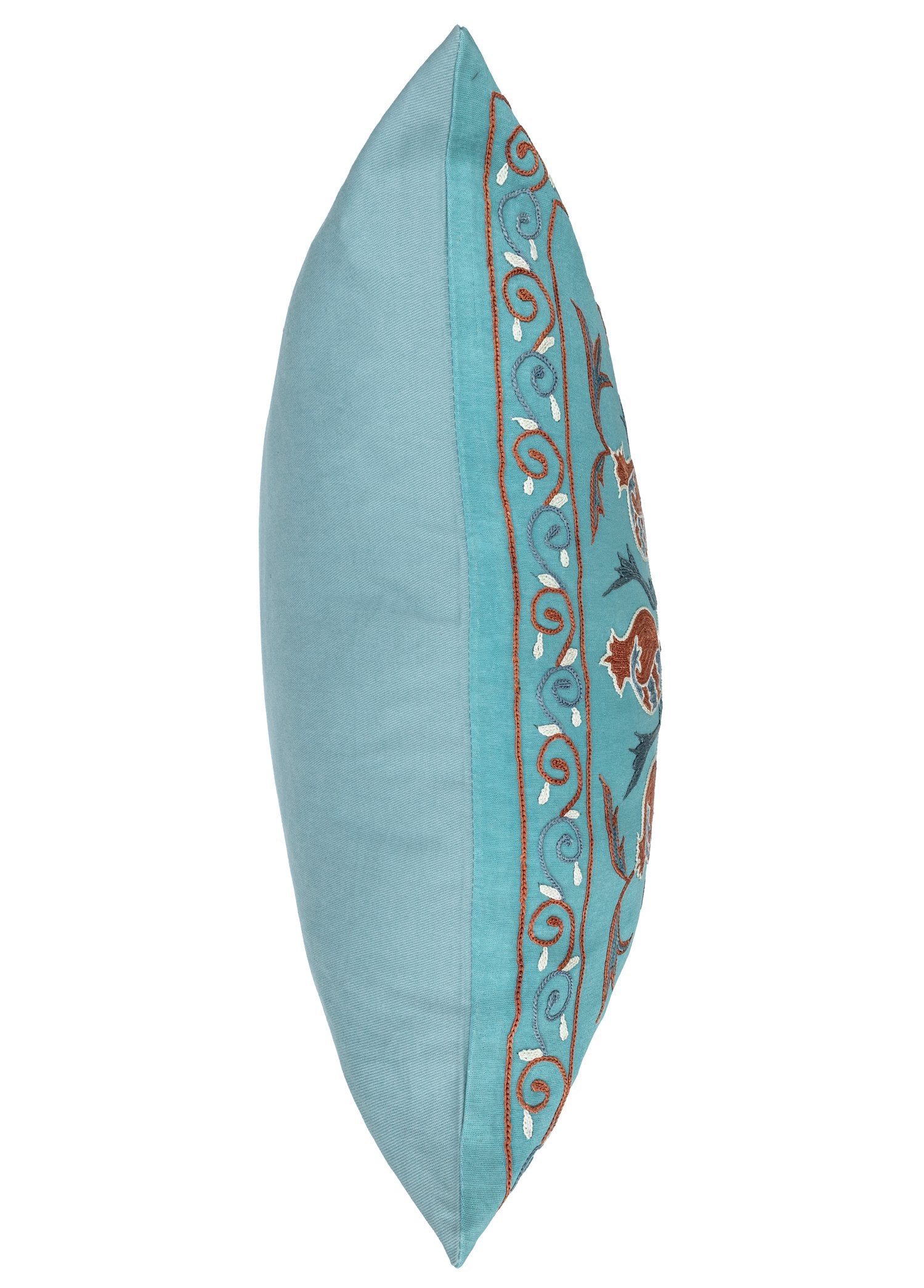 Soho Antiq-Cliff İpek İşlemeli Dekoratif Suzani Yastık 50x50 Cm-Yastık-6-Milagron.com