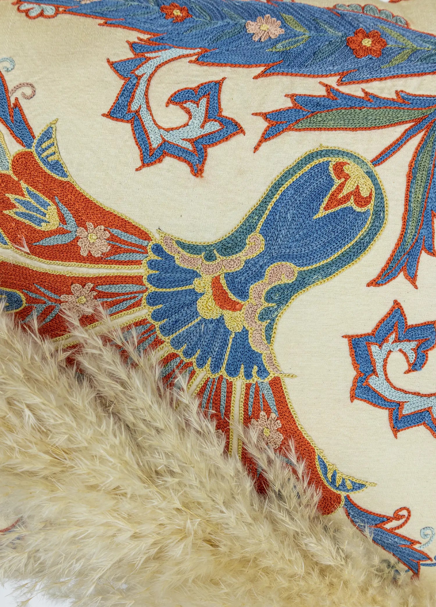 Soho Antiq-Dali Dekoratif Suzani Kırlent 50x50 Cm-3-Milagron.com