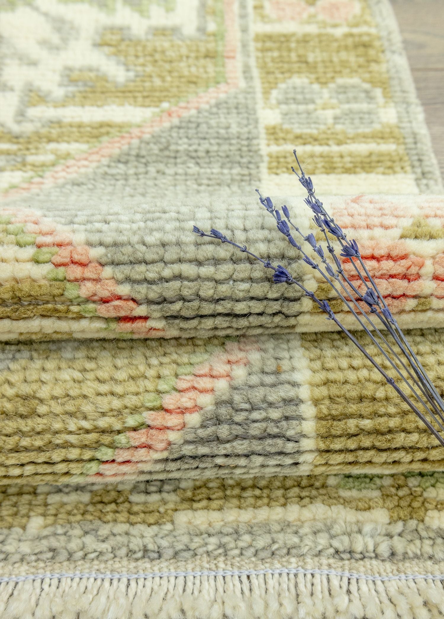 Soho Antiq-Darius El Dokuma Yeşil Yün Yolluk 62x183 Cm-Halı-4-Milagron.com