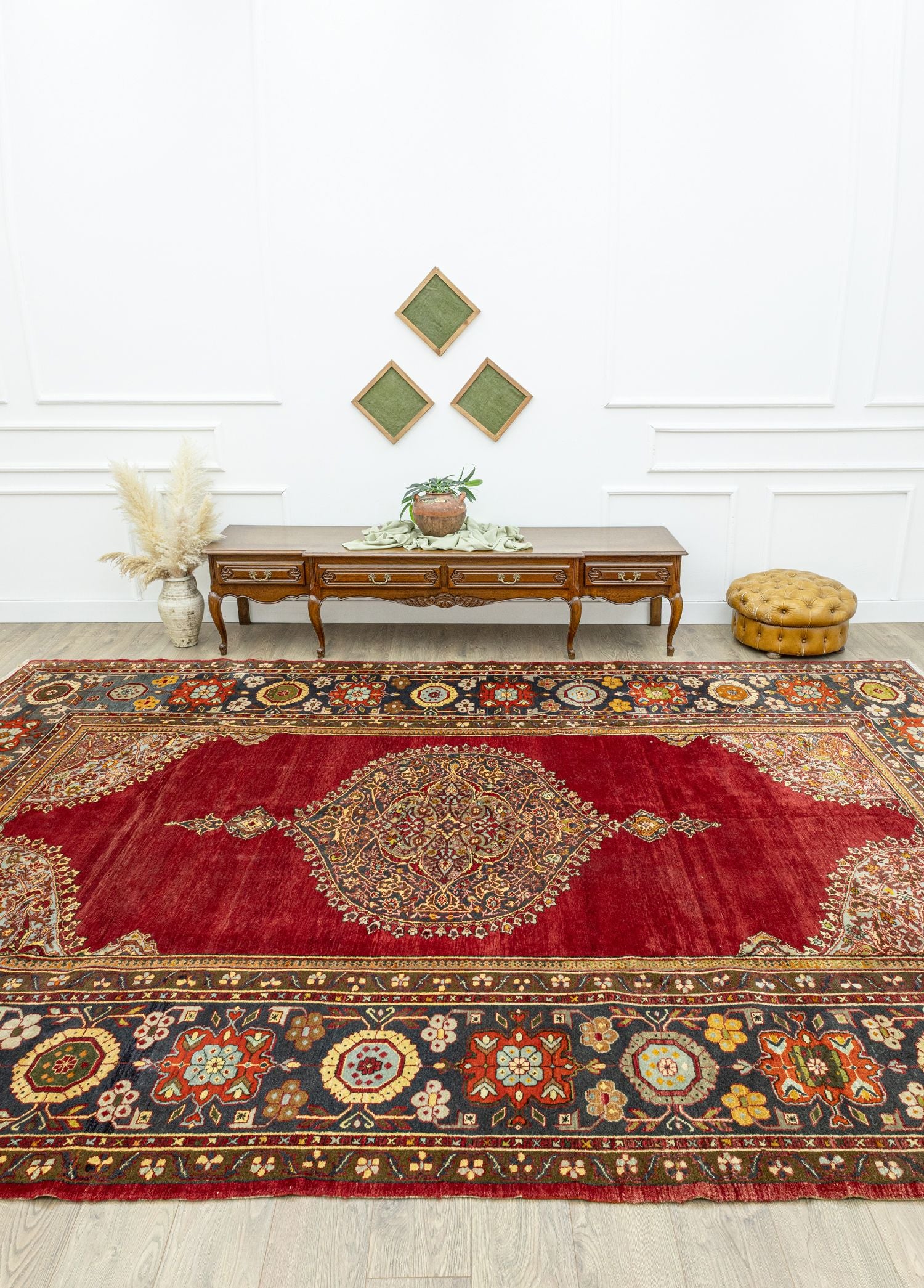 Soho Antiq-Devin El Dokuma Antika Saray Halısı 387x427 Cm-Halı-2-Milagron.com