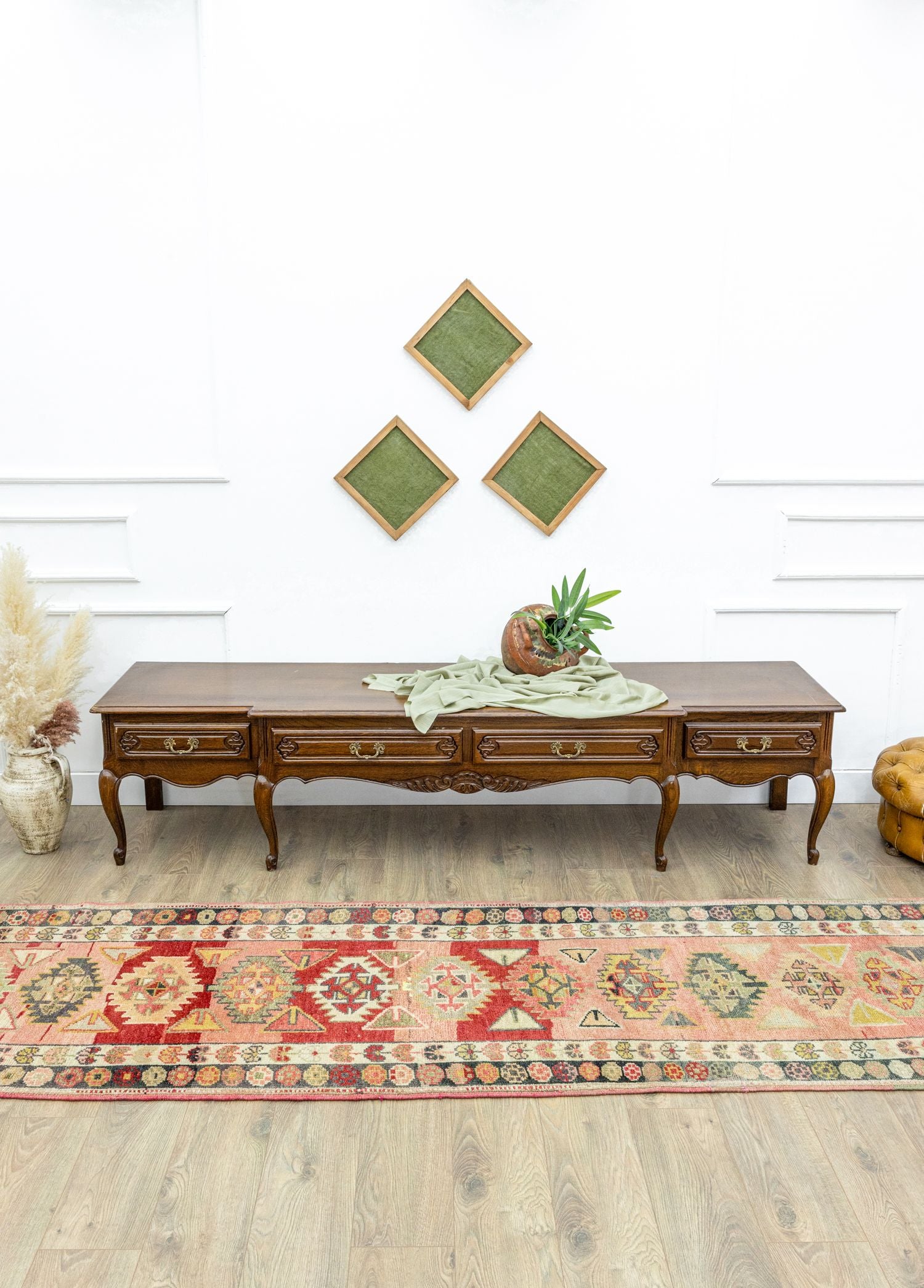 Soho Antiq-Edith Renkli El Dokuma Herki Yolluk 93x438 Cm-Halı-2-Milagron.com