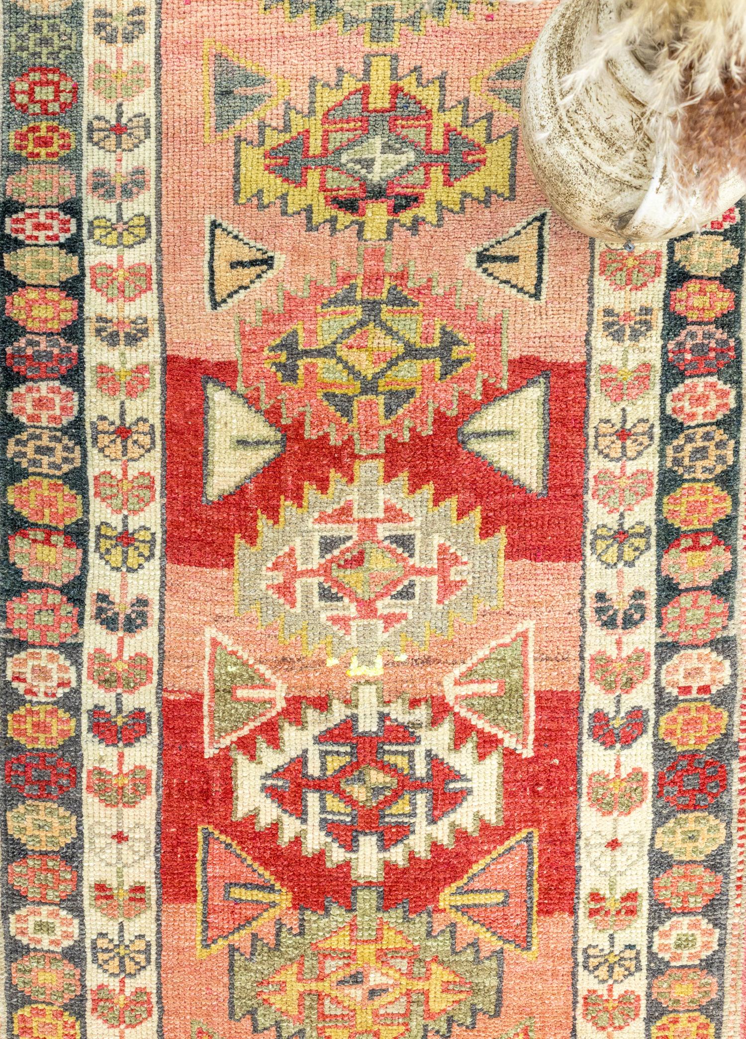 Soho Antiq-Edith Renkli El Dokuma Herki Yolluk 93x438 Cm-Halı-3-Milagron.com