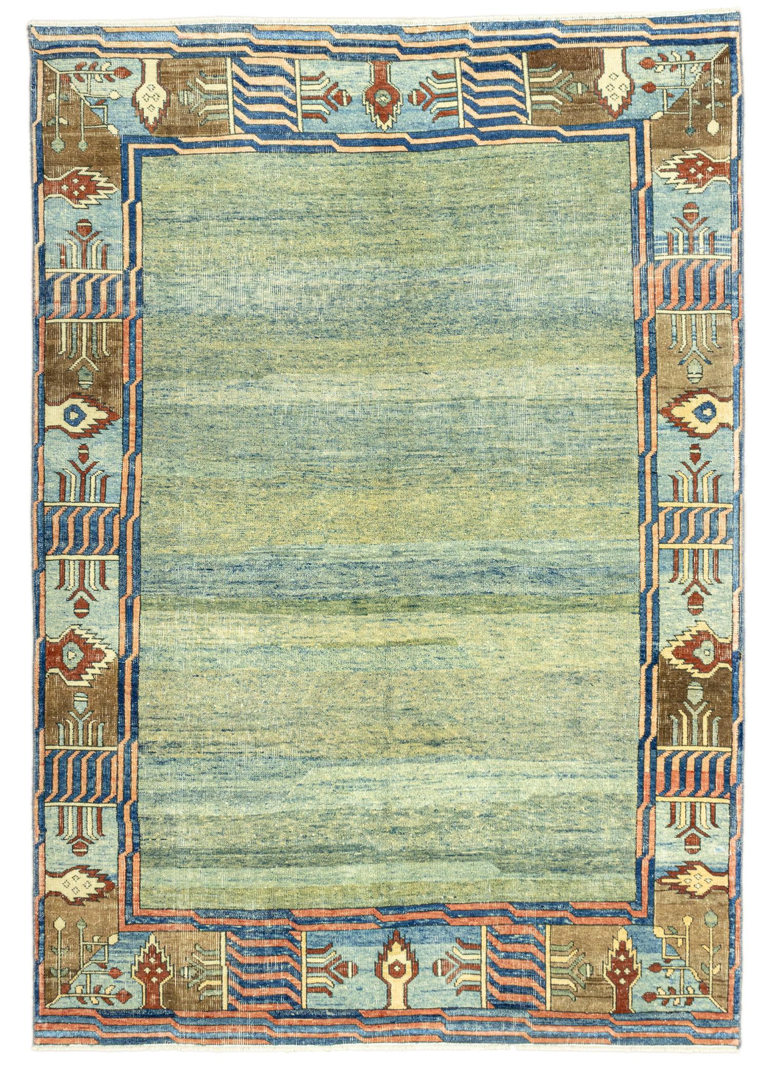Soho Antiq-Eflin El Dokuma Abrajlı Azeri Halı 170x244 Cm-Halı-1-Milagron.com