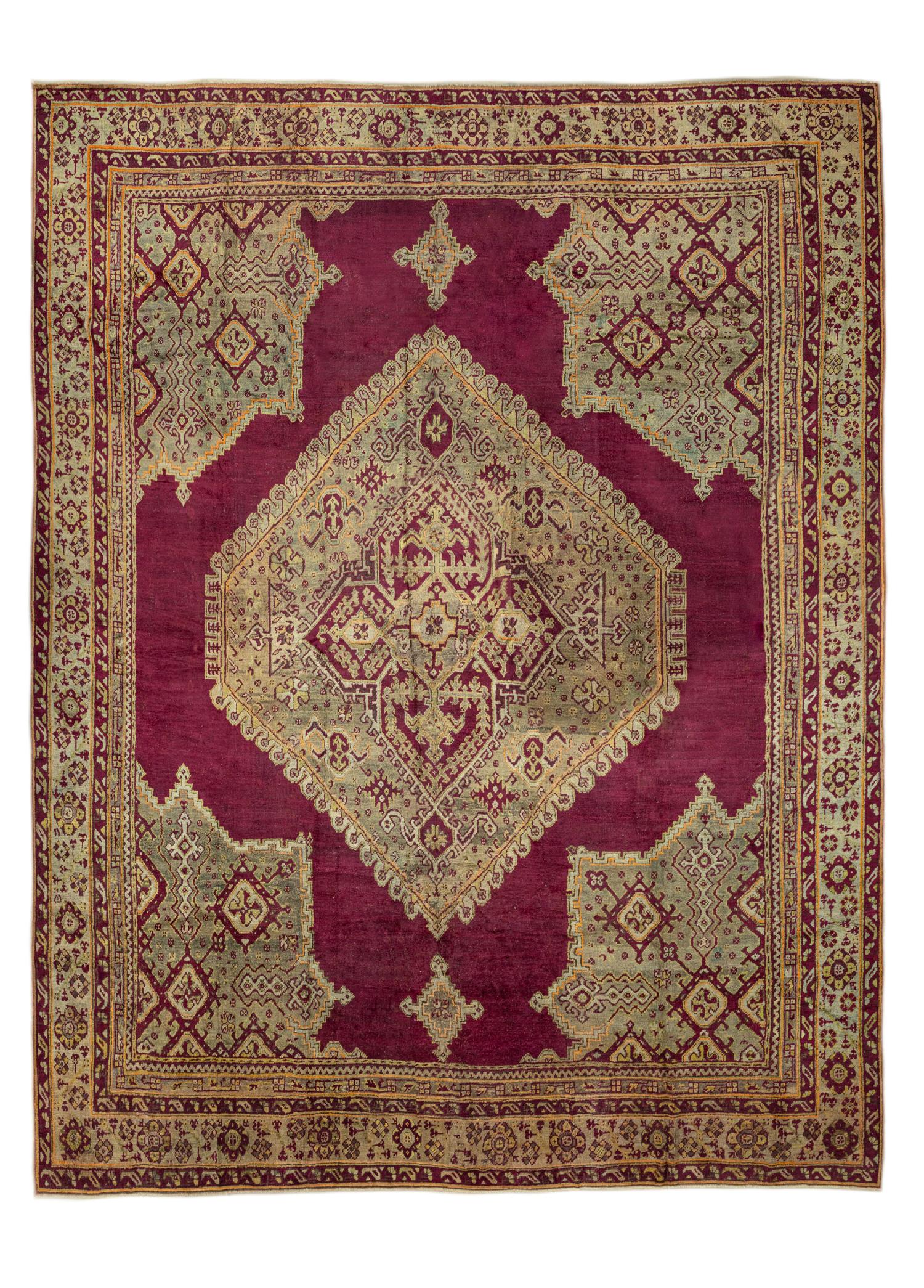 Soho Antiq-Eftal El Dokuma Antika Saray Halısı 447x544 Cm-Halı-1-Milagron.com