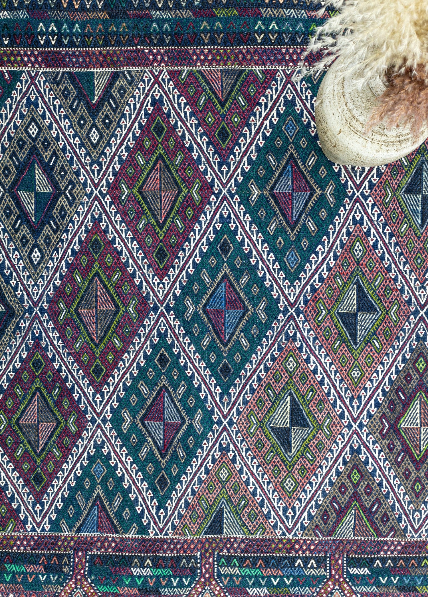 Soho Antiq-Elburz Geometrik Desenli El Dokuma Kilim 128x163 Cm-Halı-3-Milagron.com