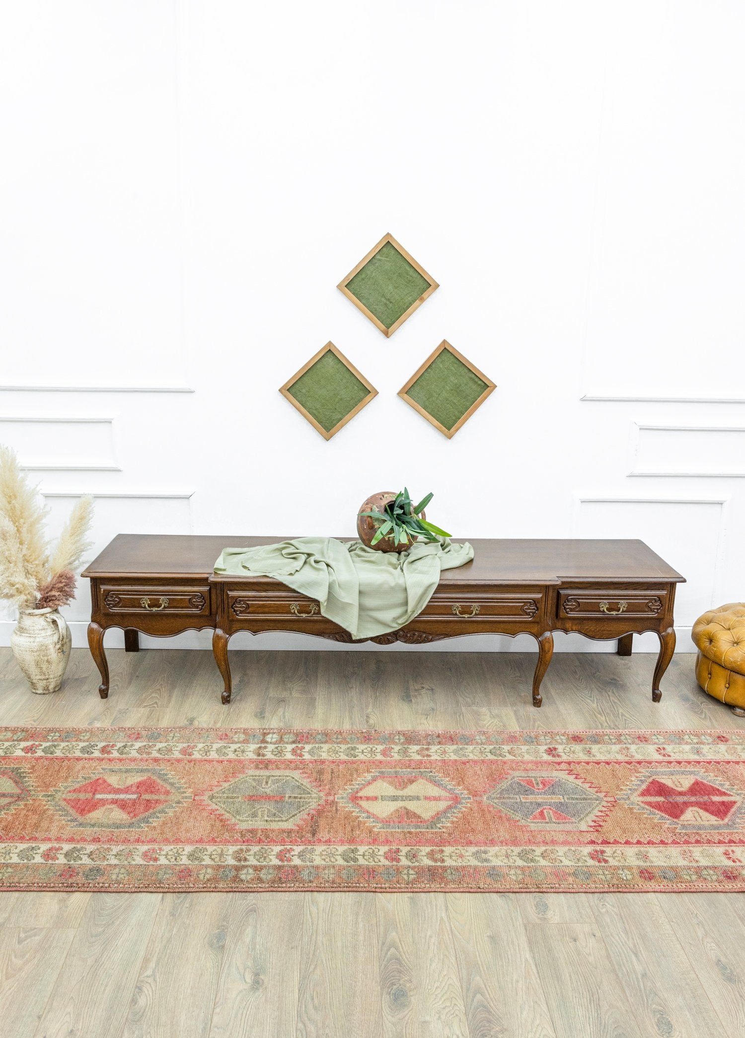 Soho Antiq-Erak Rustik El Dokuma Yün Herki Yolluk 89x359 Cm-Halı-2-Milagron.com