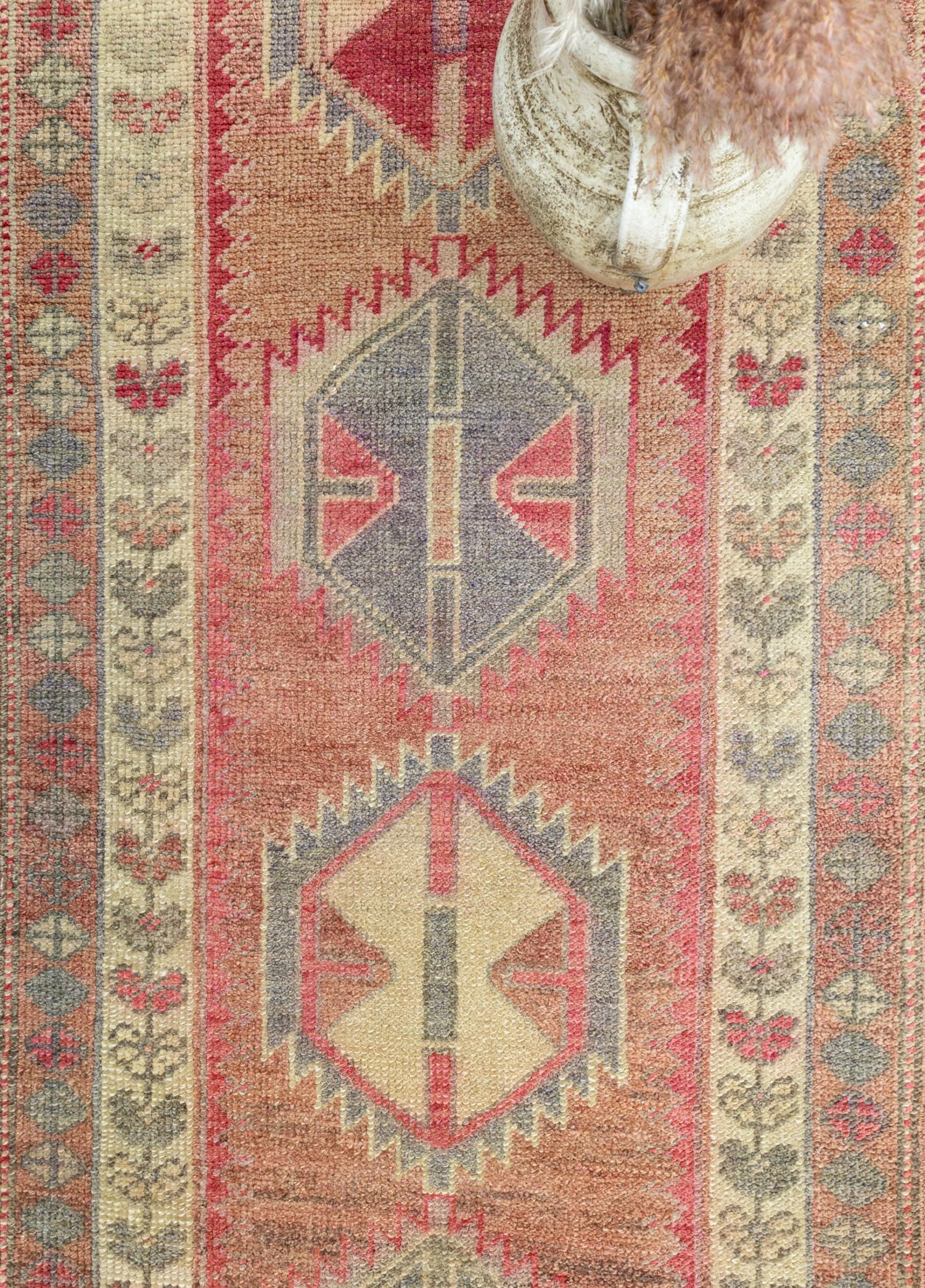 Soho Antiq-Erak Rustik El Dokuma Yün Herki Yolluk 89x359 Cm-Halı-3-Milagron.com