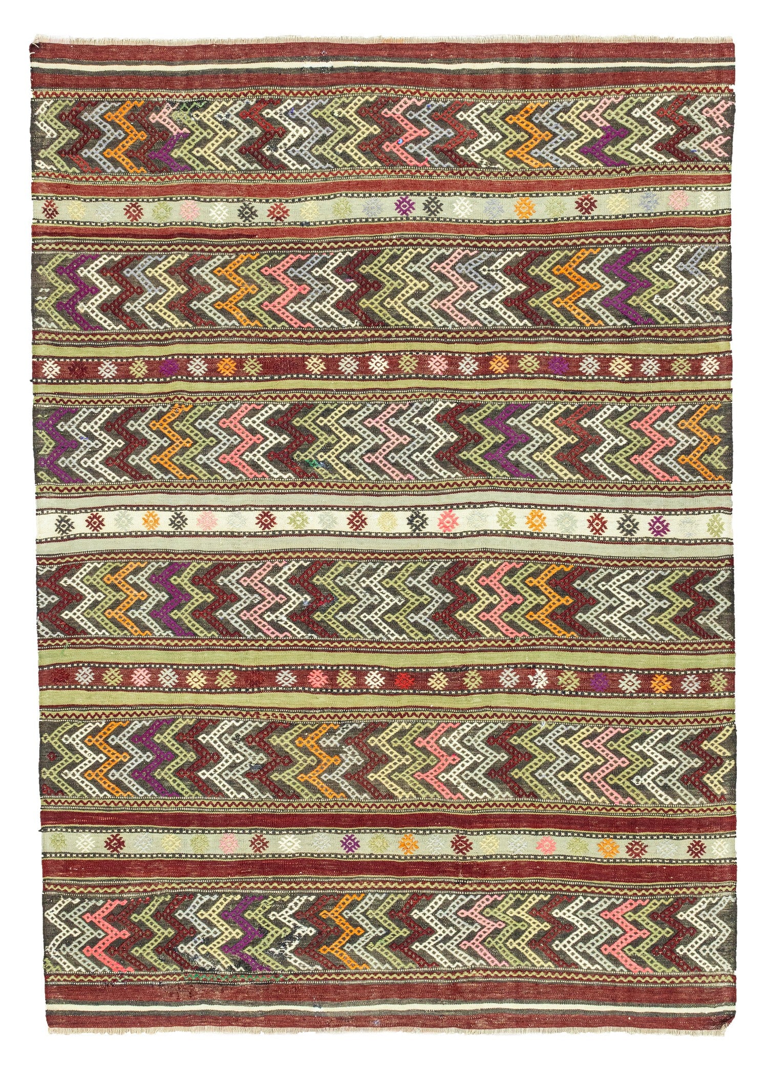 Soho Antiq-Esmat Renkli El Dokuma Cicim Kilim 155x218 Cm-Halı-1-Milagron.com