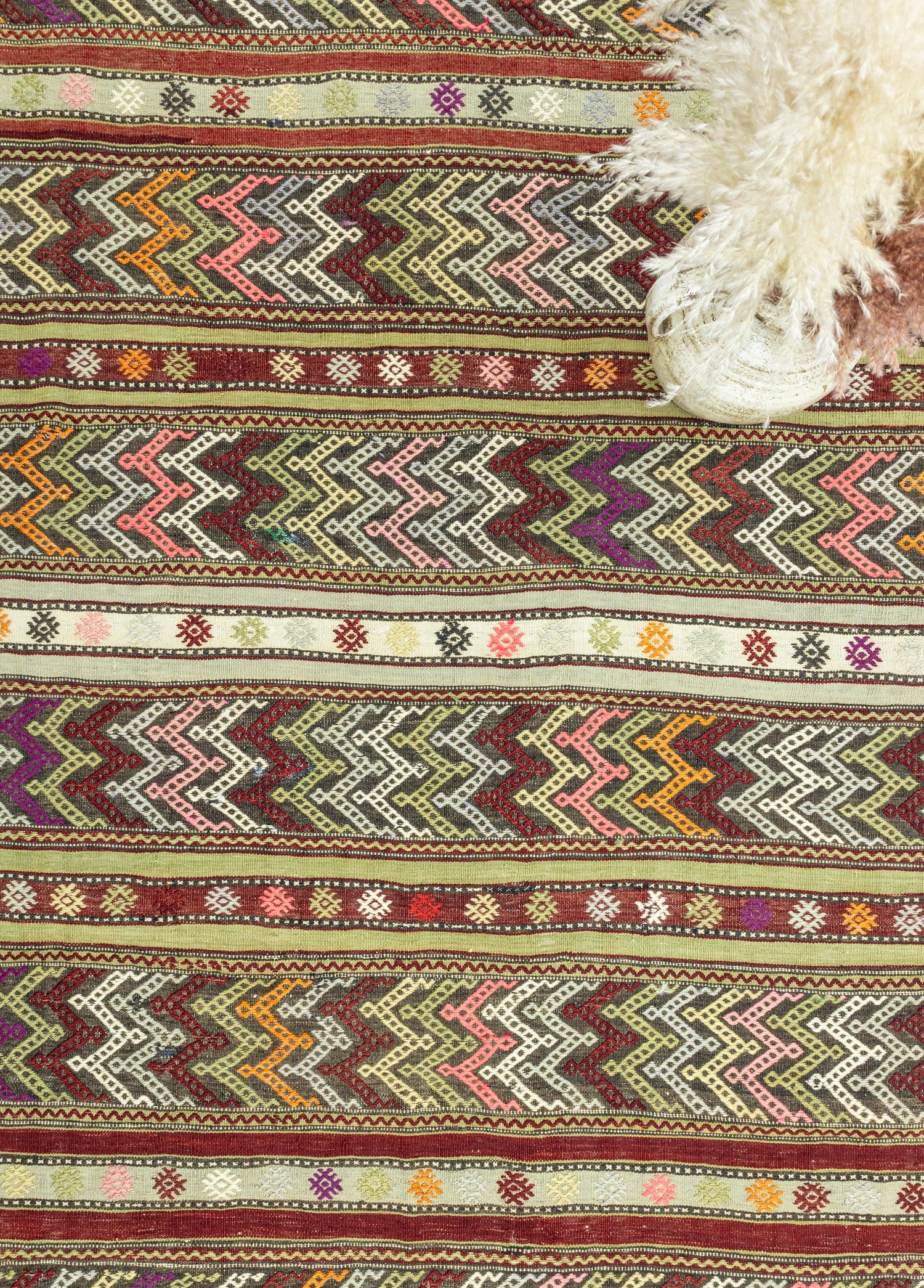 Soho Antiq-Esmat Renkli El Dokuma Cicim Kilim 155x218 Cm-Halı-3-Milagron.com