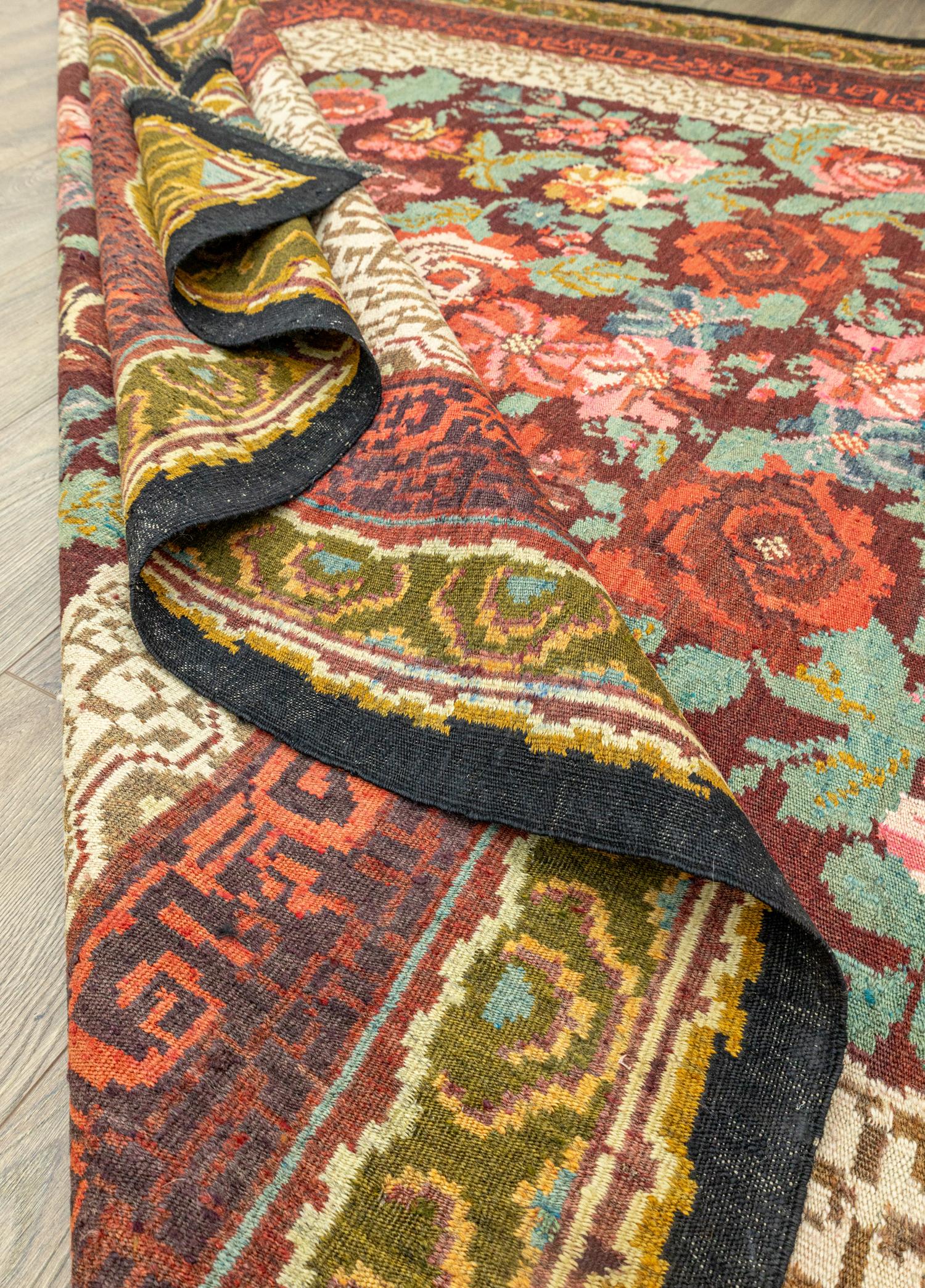 Soho Antiq-Eyvind Renkli El Dokuma Karabağ Kilim 194x296 Cm-Halı-6-Milagron.com