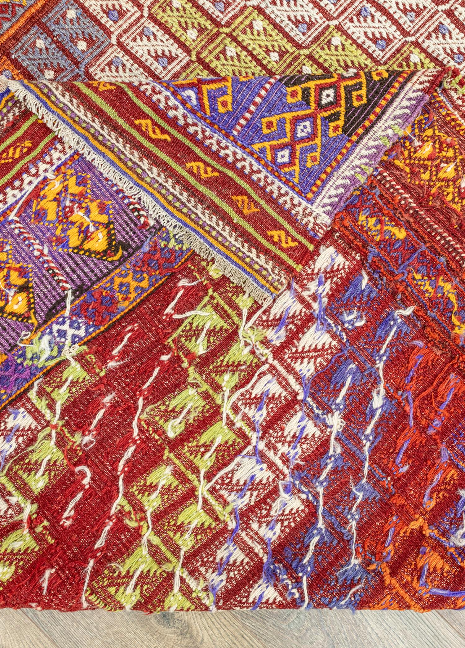 Soho Antiq-Feriz Geometrik Desenli El Dokuma Cicim Kilim 172x311 Cm-Kilim-5-Milagron.com