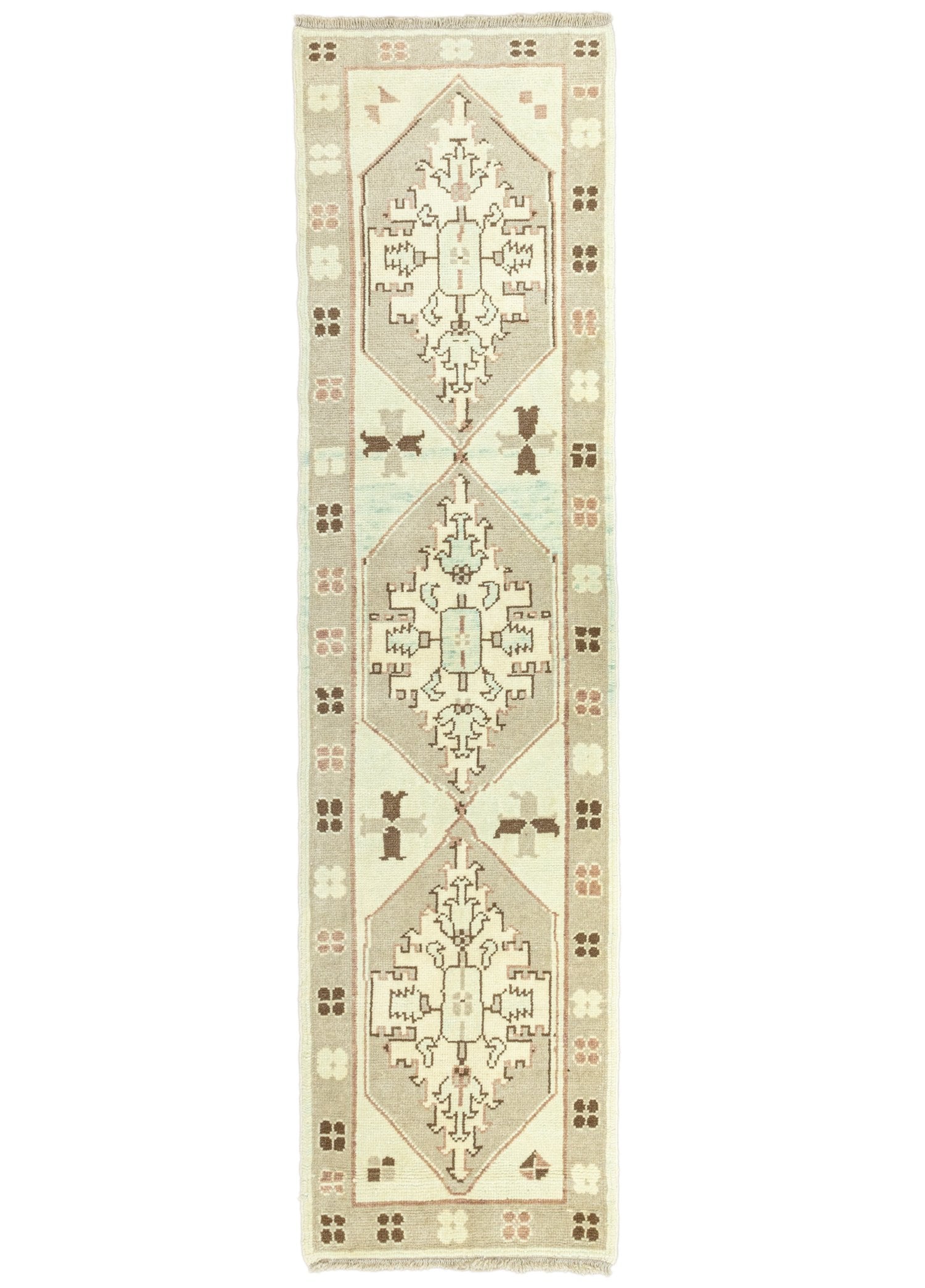 Soho Antiq-Fesal Rustik Tasarımlı Yün Yolluk 72x283 Cm-Halı-1-Milagron.com